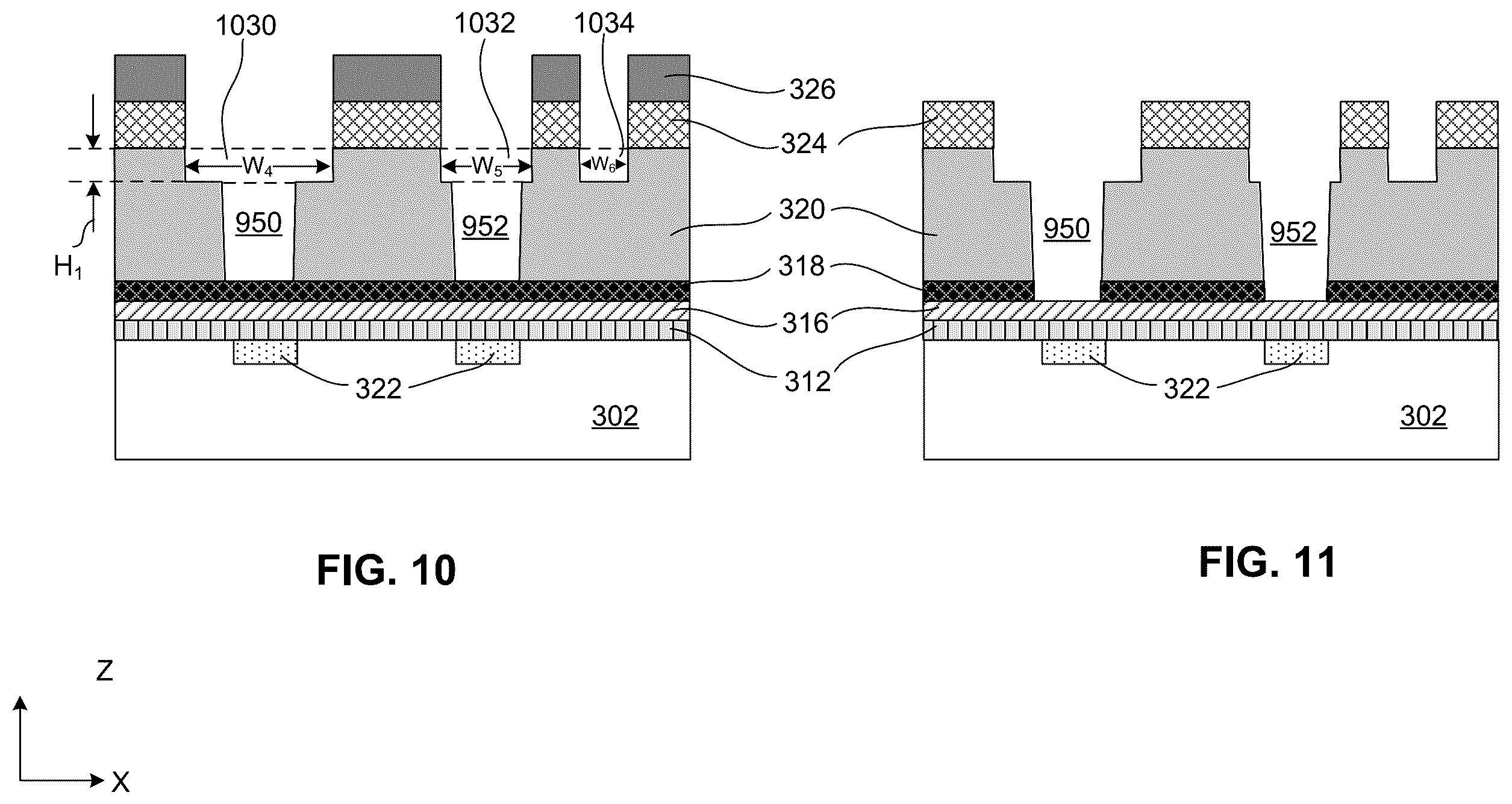 Patent US11854873 Figure 6 – Etch profile control of interconnect structures
