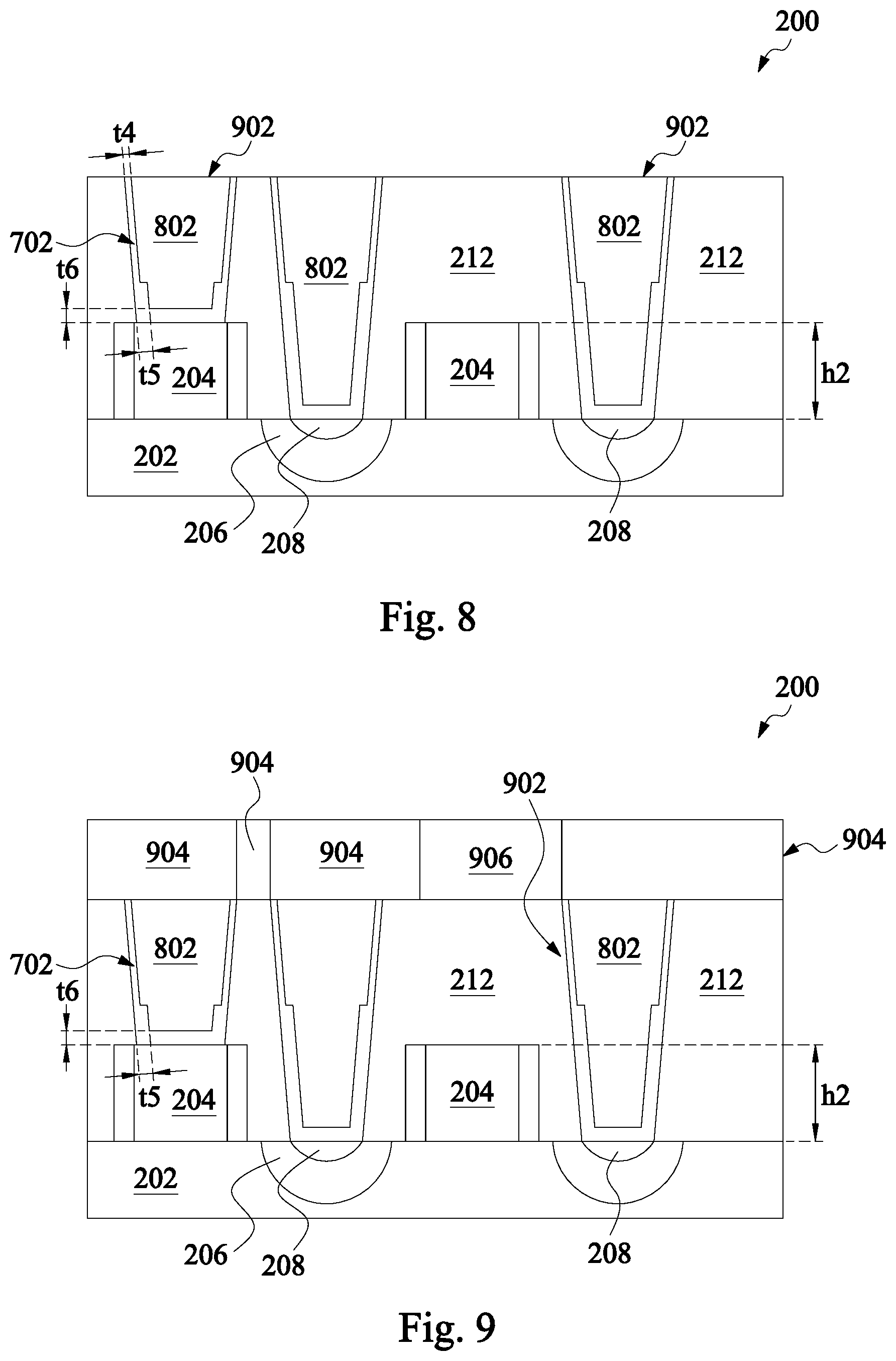 Patent US11854875 Figure 5 – Contact structure of a semiconductor device
