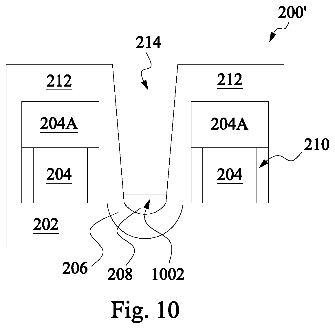 Patent US11854875 Figure 6 – Contact structure of a semiconductor device