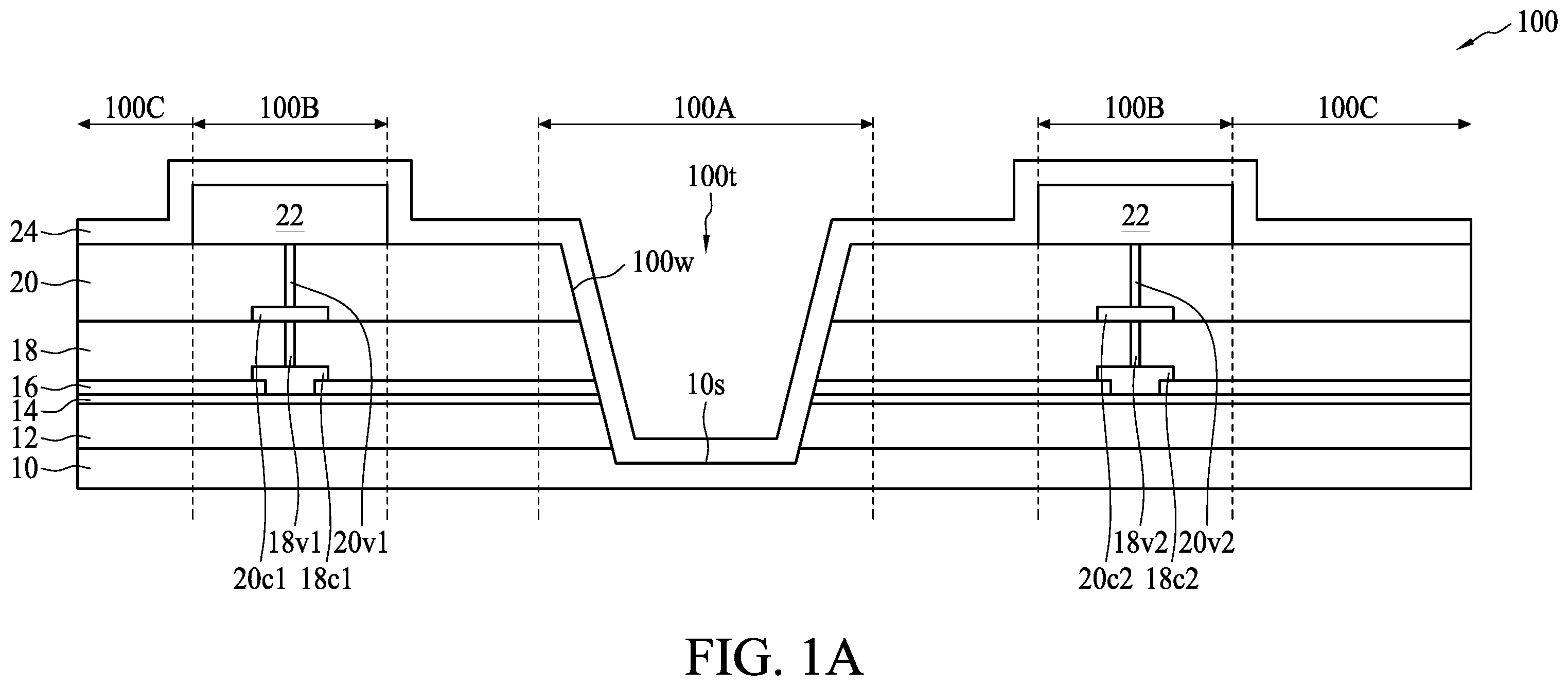 Patent US11854887 Figure 1 – Nitride-based semiconductor devices with recesses for dicing and methods of fabricating the same