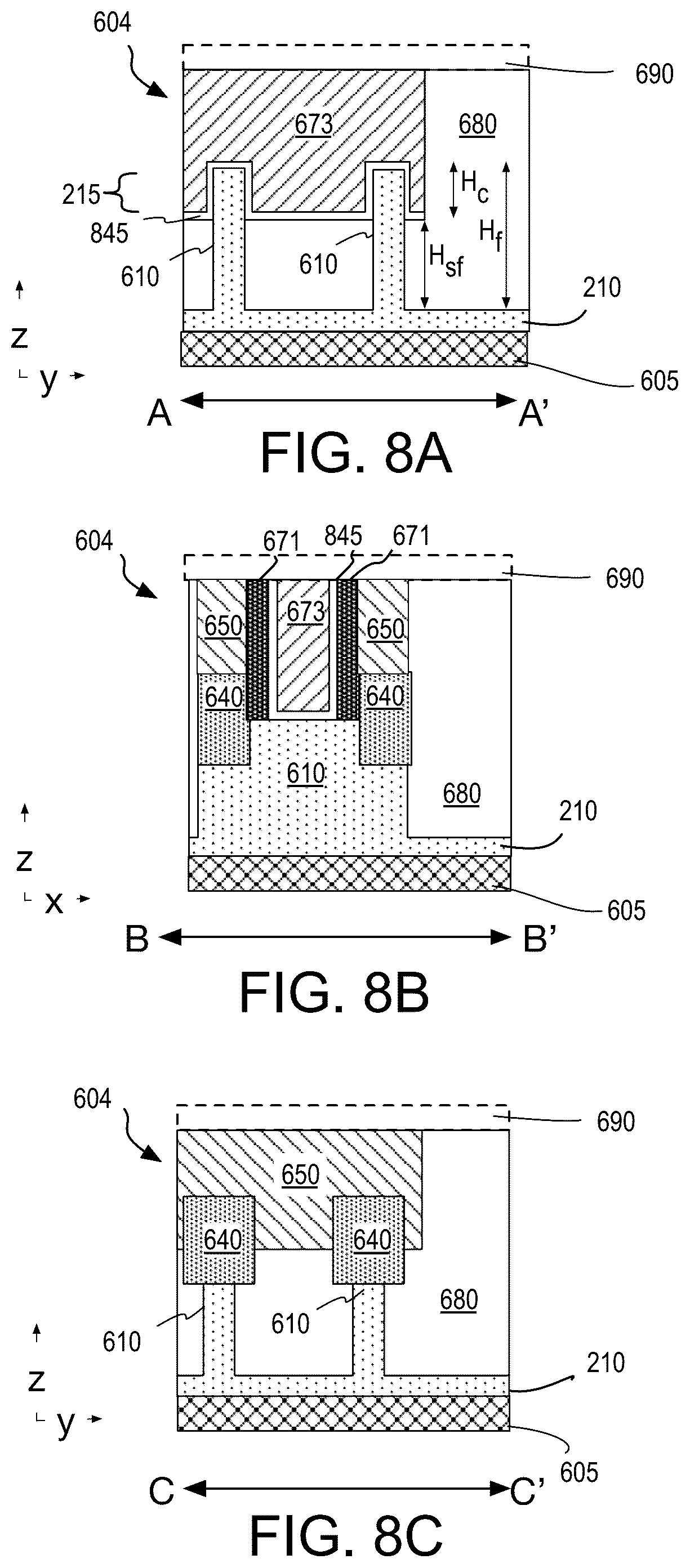 Patent US11854894 Figure 11 – Integrated circuit device structures and double-sided electrical testing