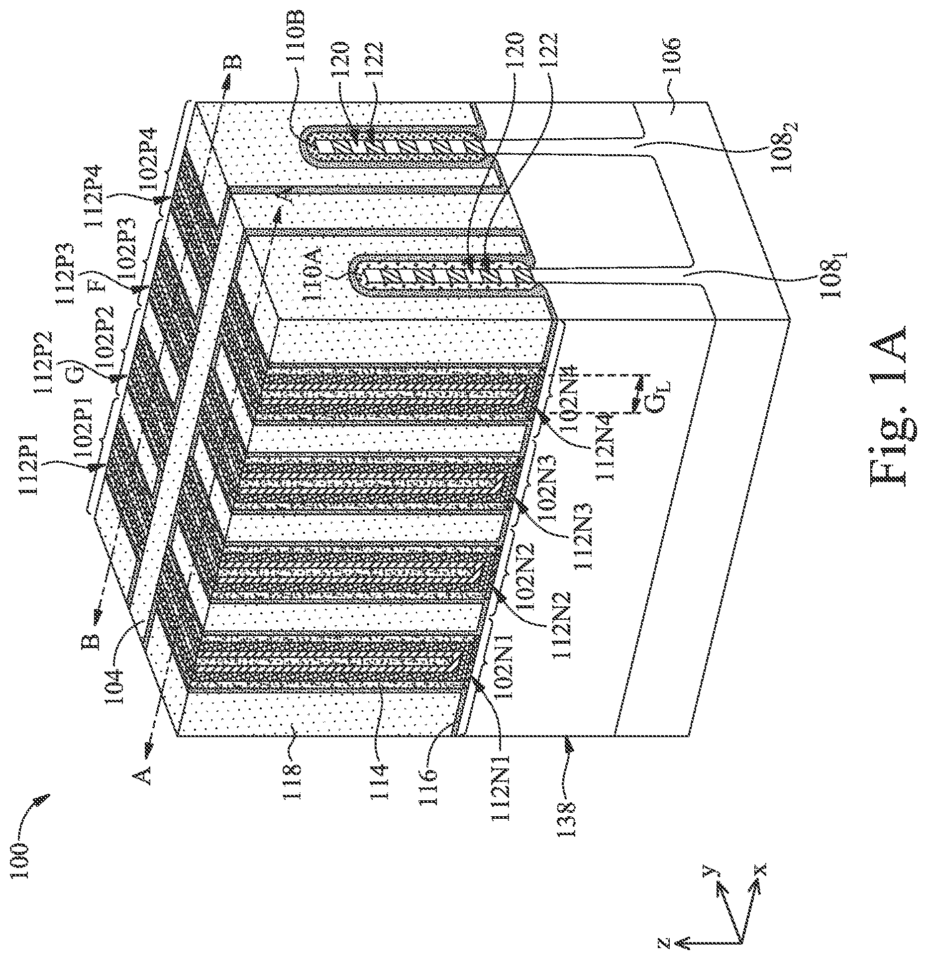 Patent US11854906 Figure 1 – Gate structures for semiconductor devices