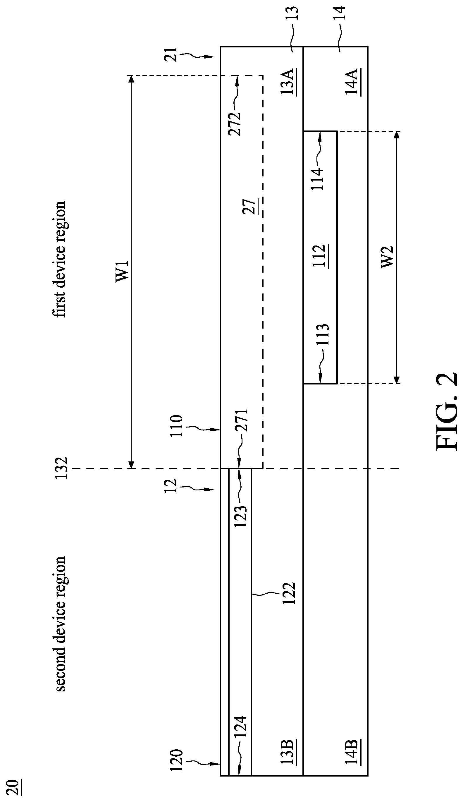 Patent US11854909 Figure 2 – Semiconductor structure and method for manufacturing thereof