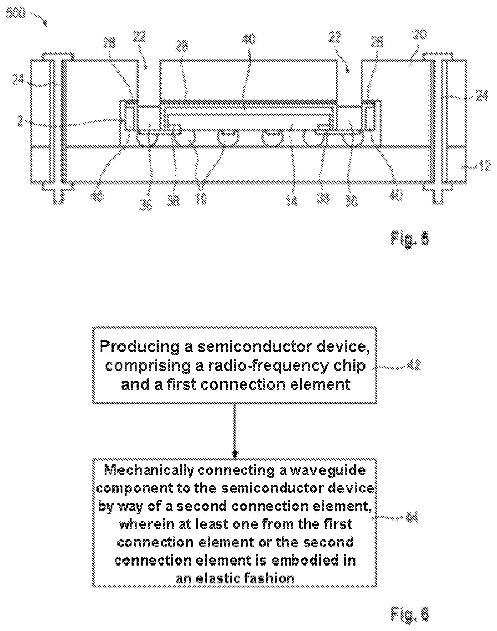 Patent US11854917 Figure 3 – Radio-frequency device comprising semiconductor device and waveguide component