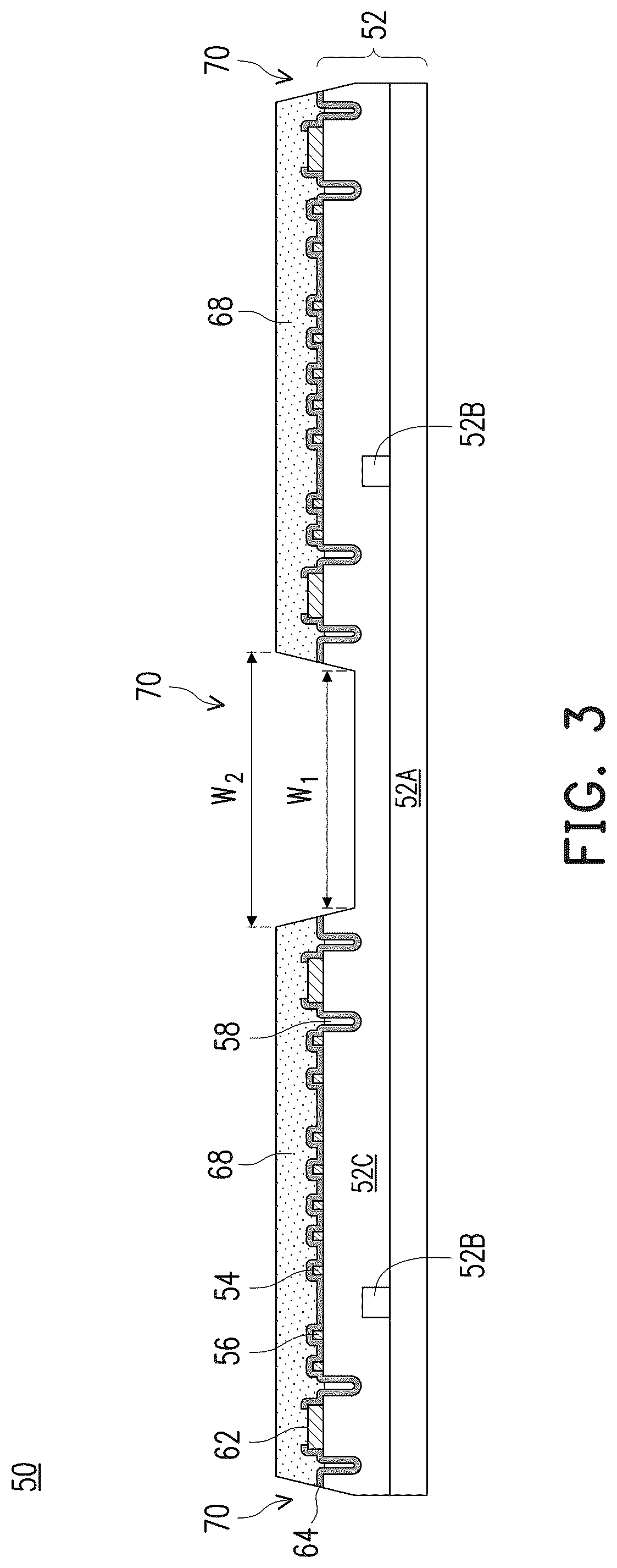 Patent US11854927 Figure 3 – Semiconductor package and method of forming same