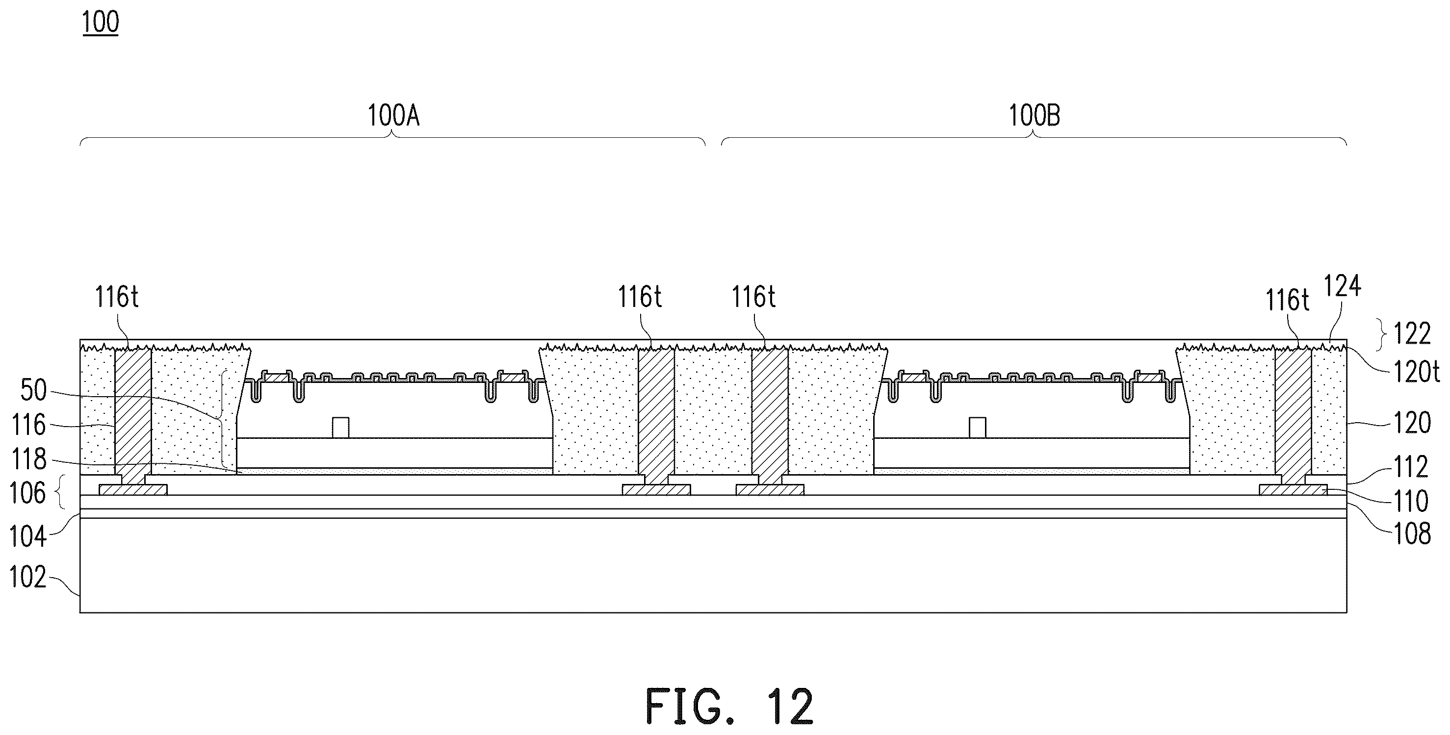 Patent US11854927 Figure 14 – Semiconductor package and method of forming same