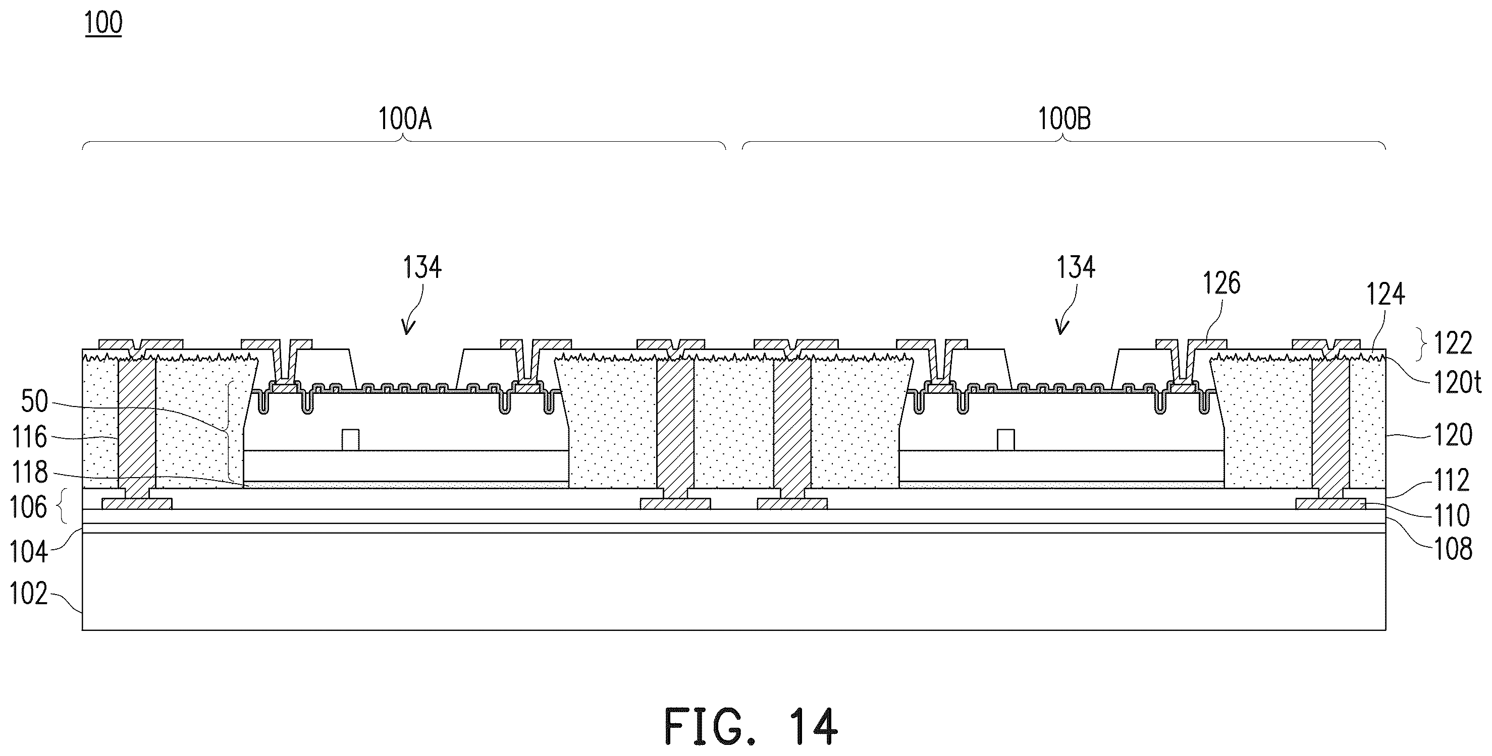 Patent US11854927 Figure 16 – Semiconductor package and method of forming same