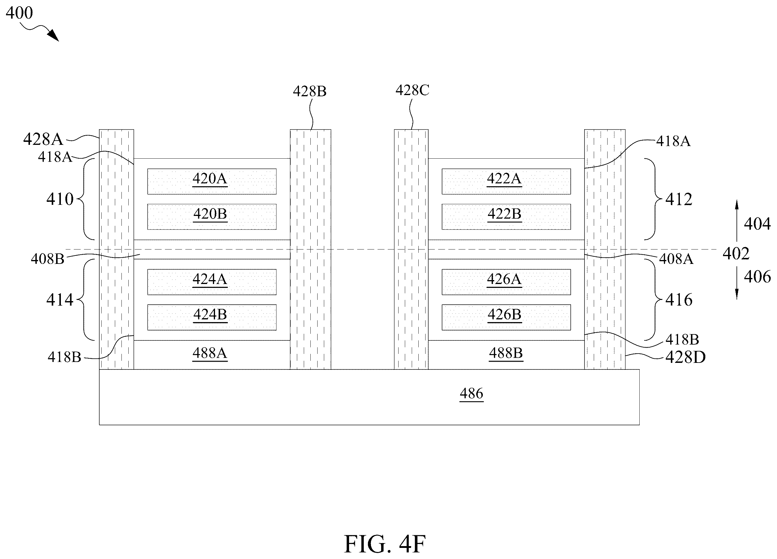 Patent US11854940 Figure 12 – Semiconductor device having self-aligned interconnect structure and method of making