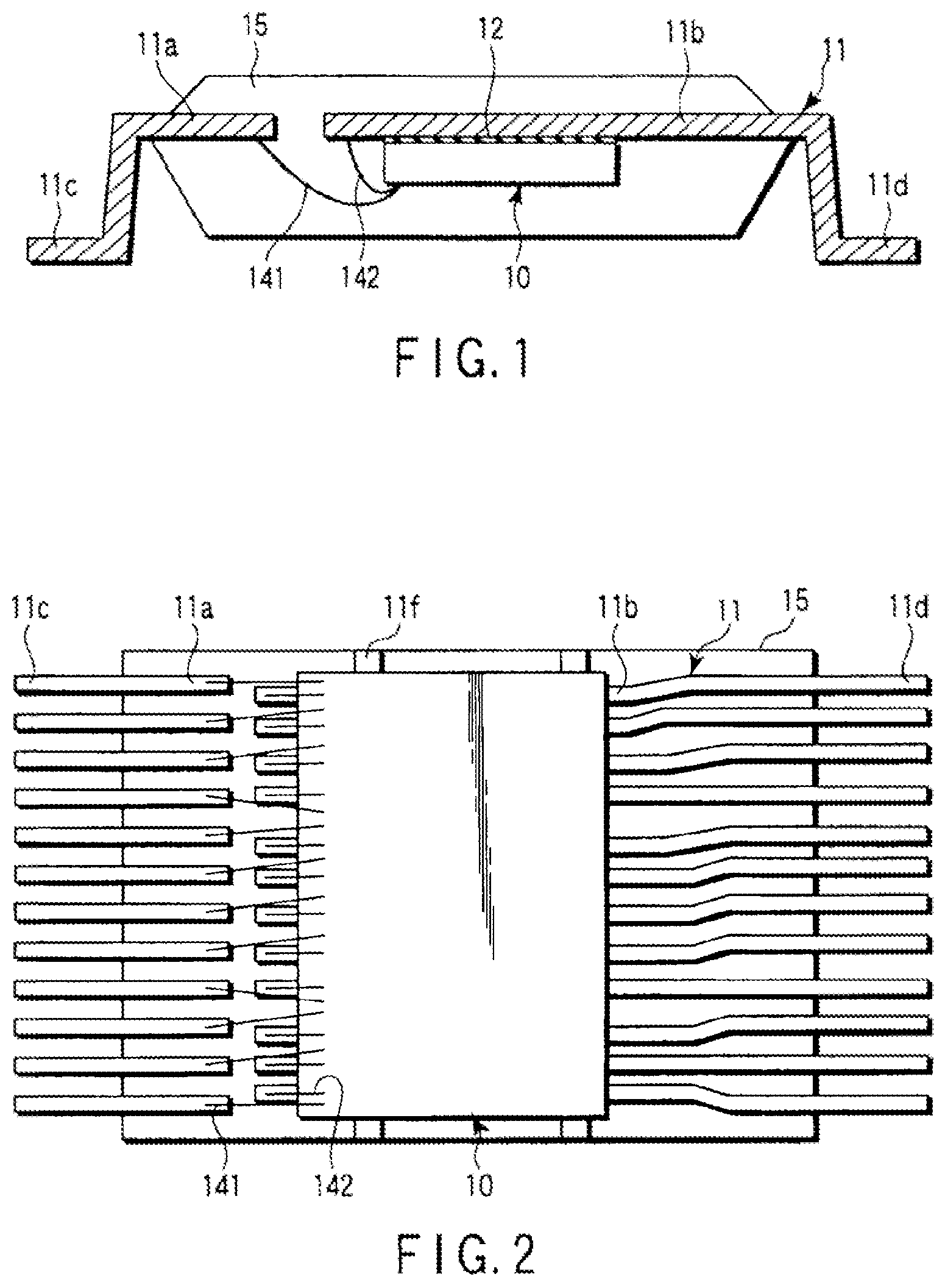 Patent US11854946 Figure 1 – Semiconductor device with sealed semiconductor chip