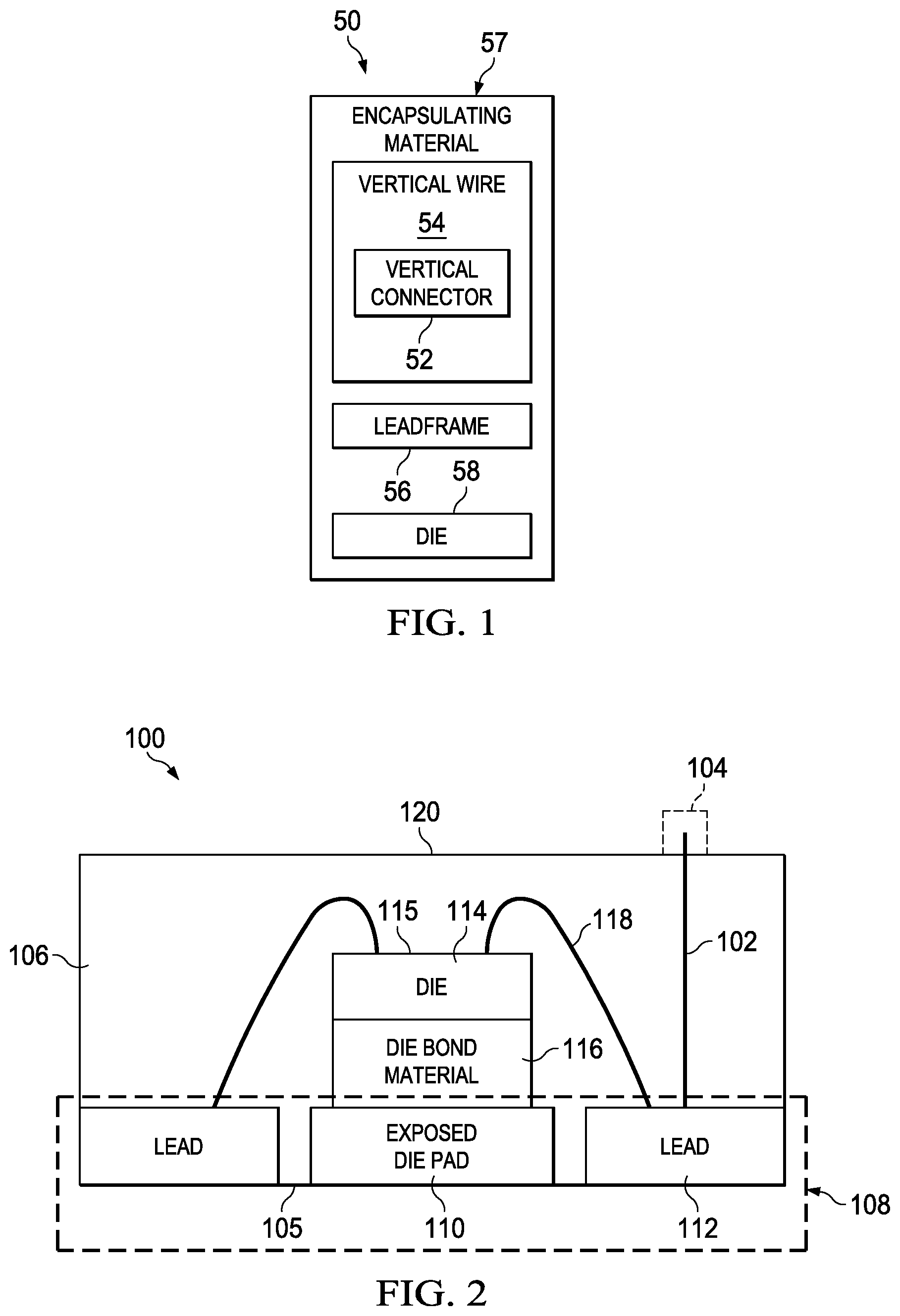 Patent US11854947 — Integrated circuit chip with a vertical connector — Figure 1