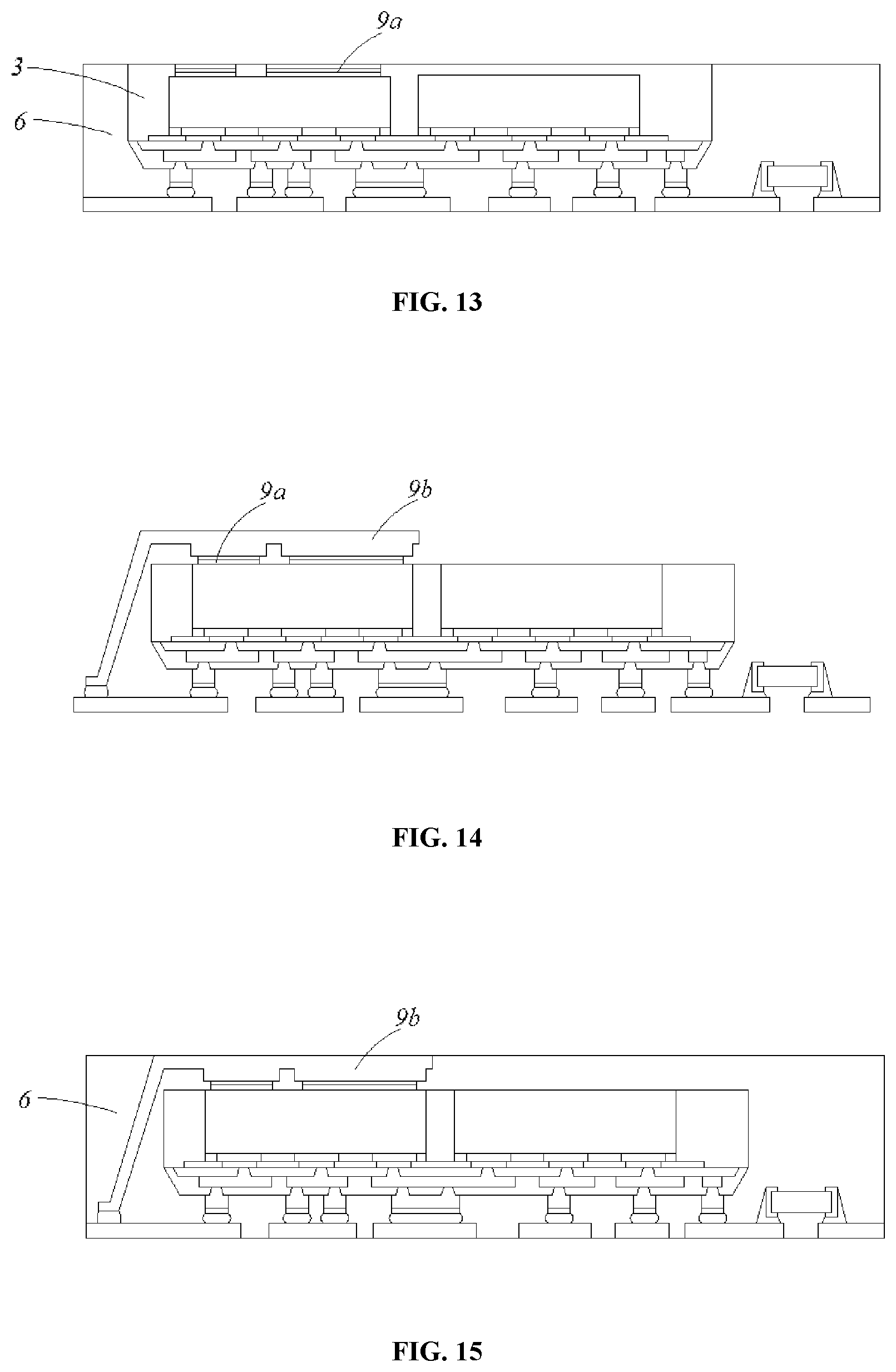 Patent US11854949 Figure 6 – Package structure having a plurality of chips attached to a lead frame by redistribution layer