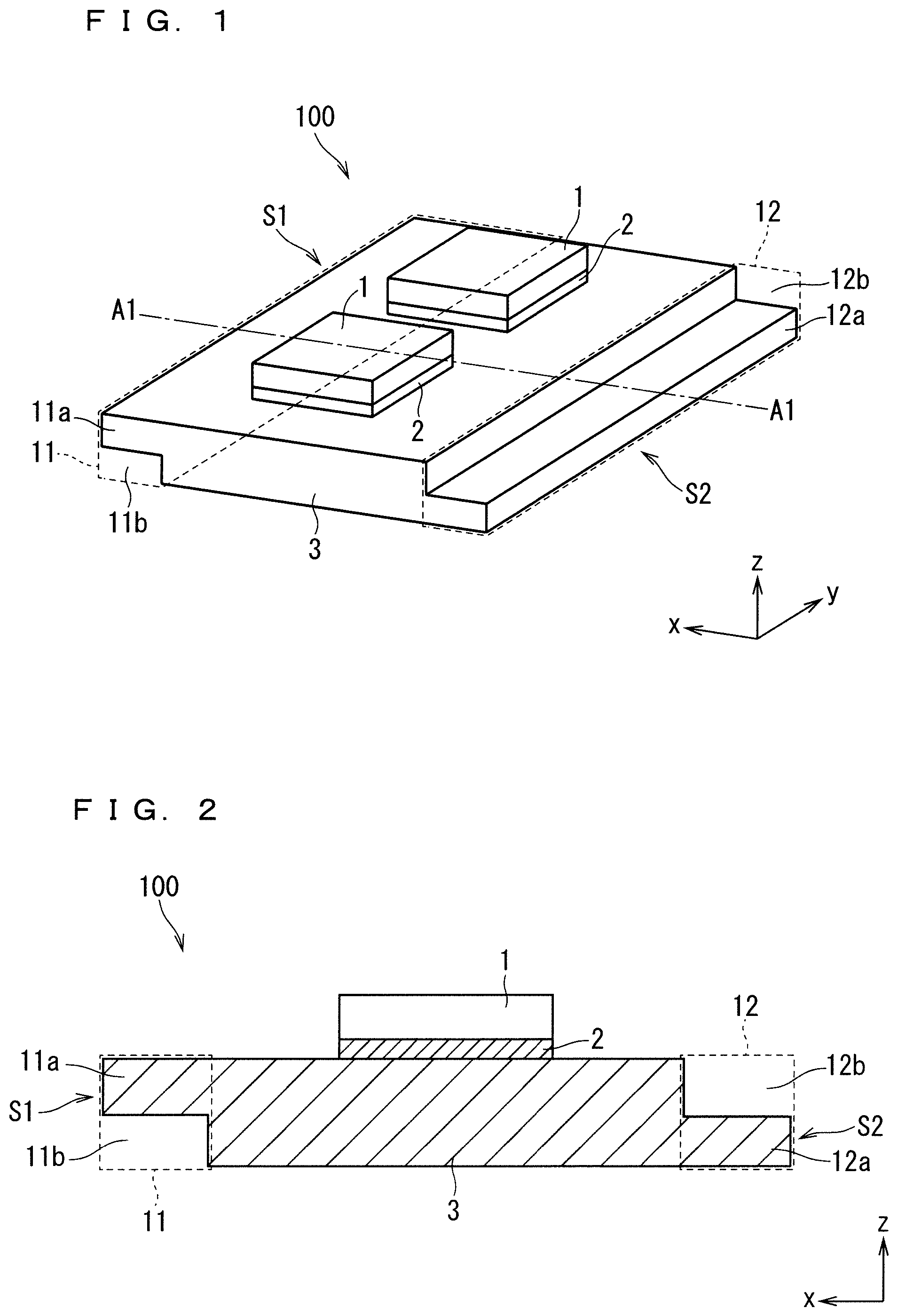 Patent US11854950 — Semiconductor module and semiconductor device — Figure 1