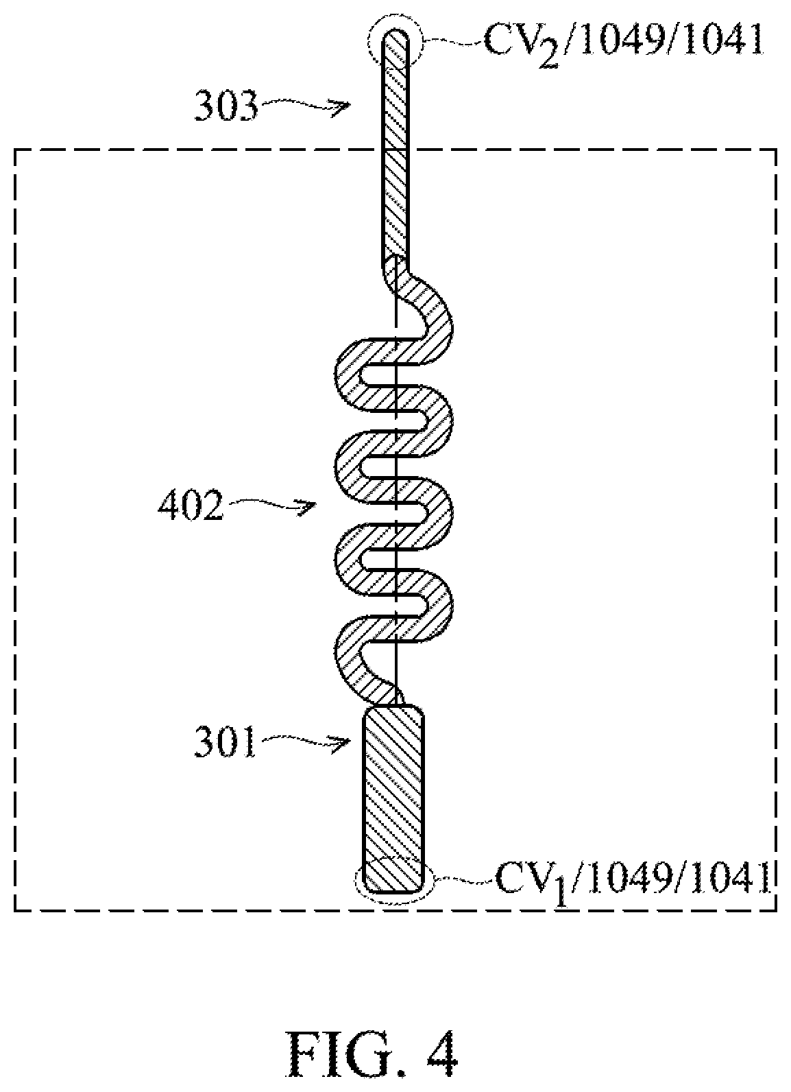 Patent US11854956 Figure 7 – Semiconductor die package with conductive line crack prevention design