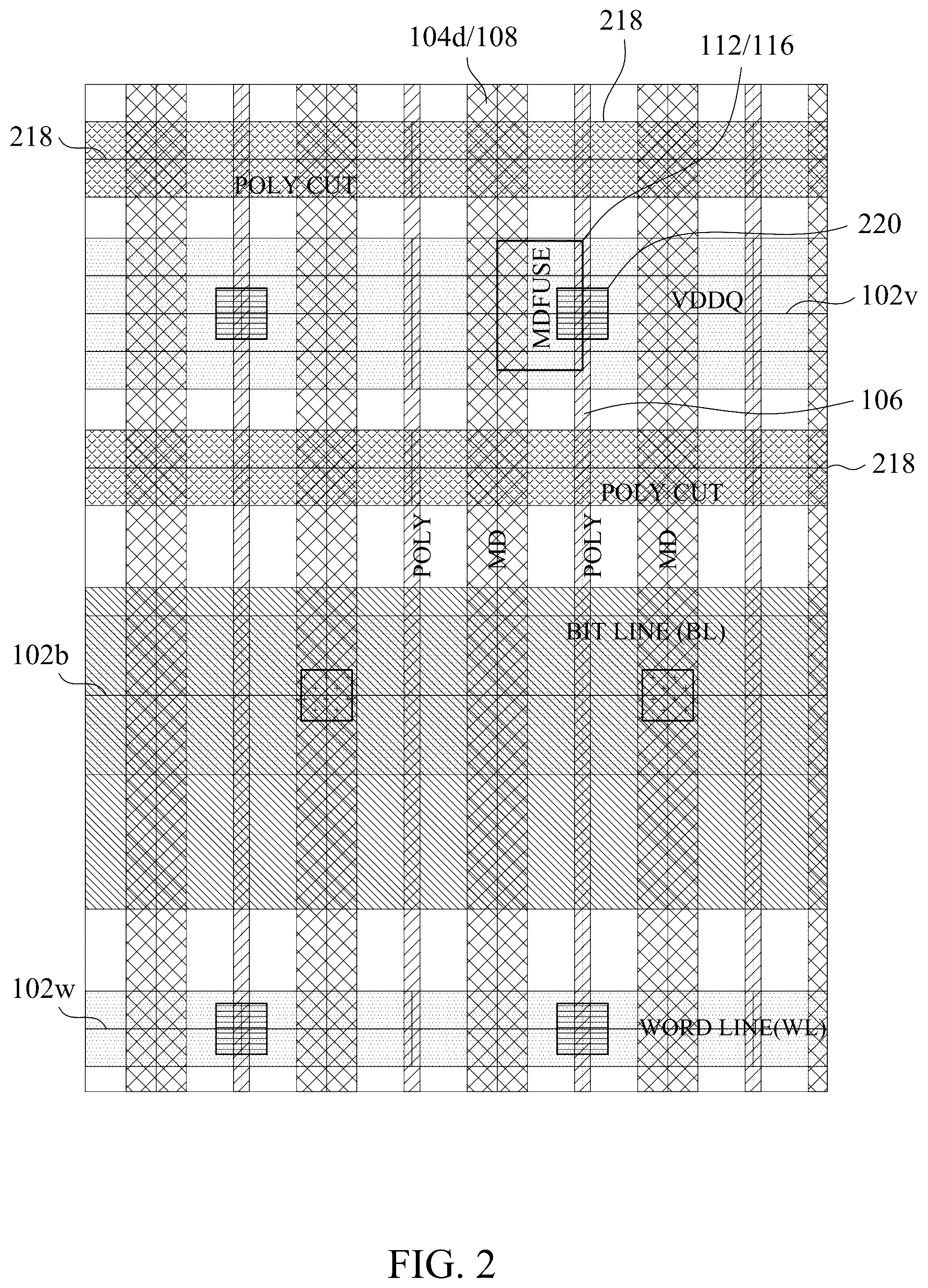 Patent US11854968 Figure 2 – Modified fuse structure and method of use