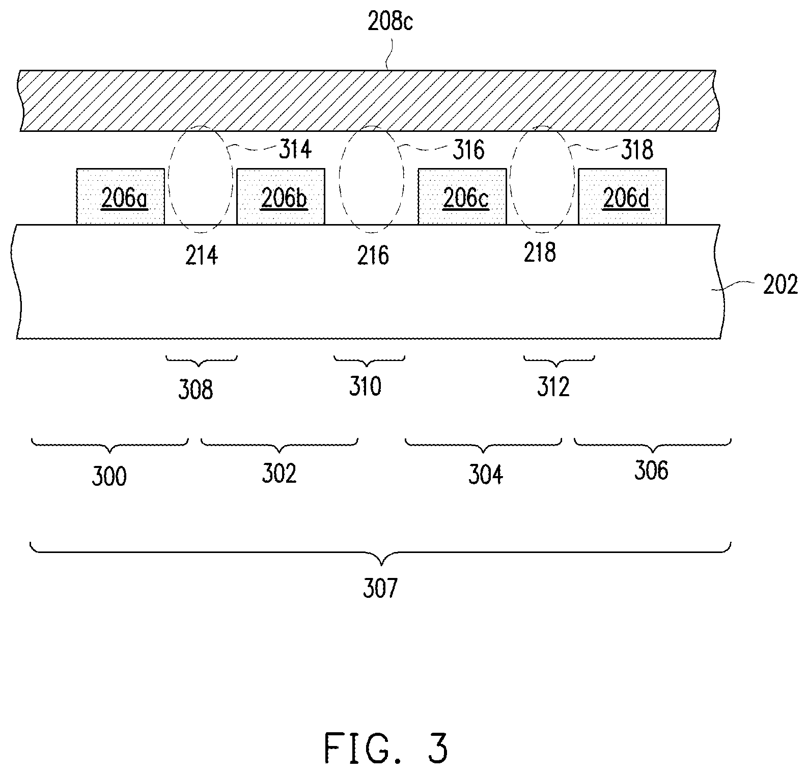 Patent US11854970 Figure 3 – Reducing internal node loading in combination circuits