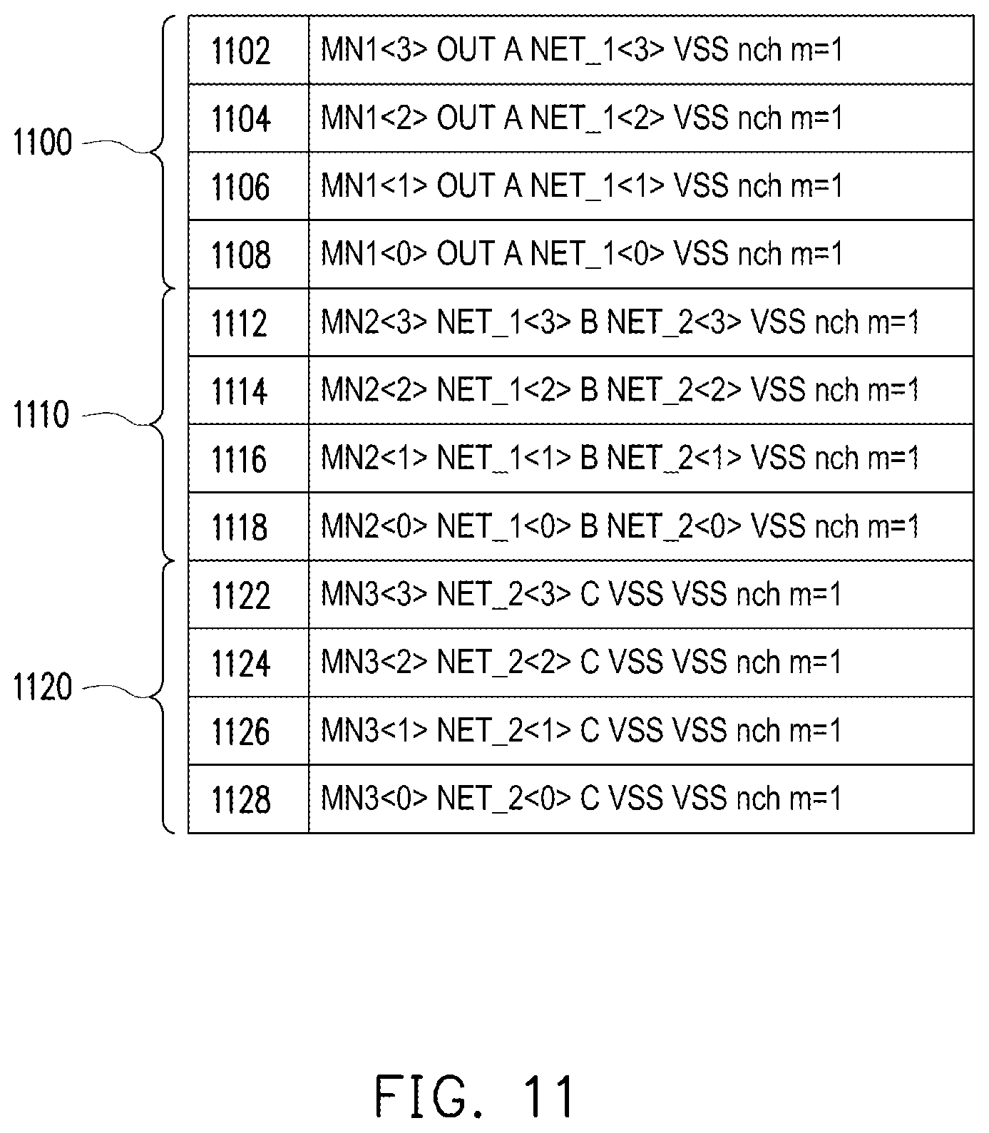 Patent US11854970 Figure 11 – Reducing internal node loading in combination circuits