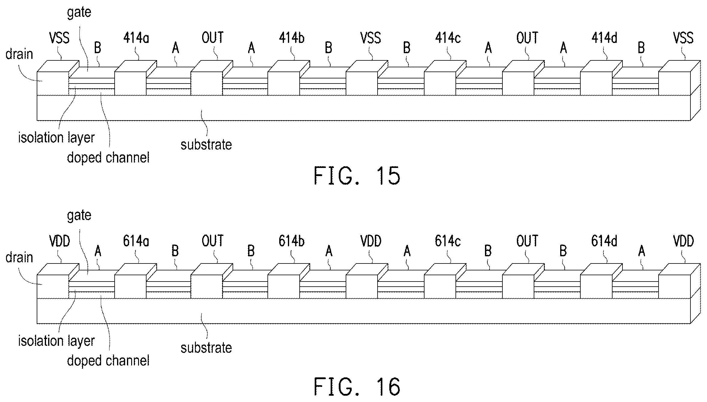 Patent US11854970 Figure 15 – Reducing internal node loading in combination circuits