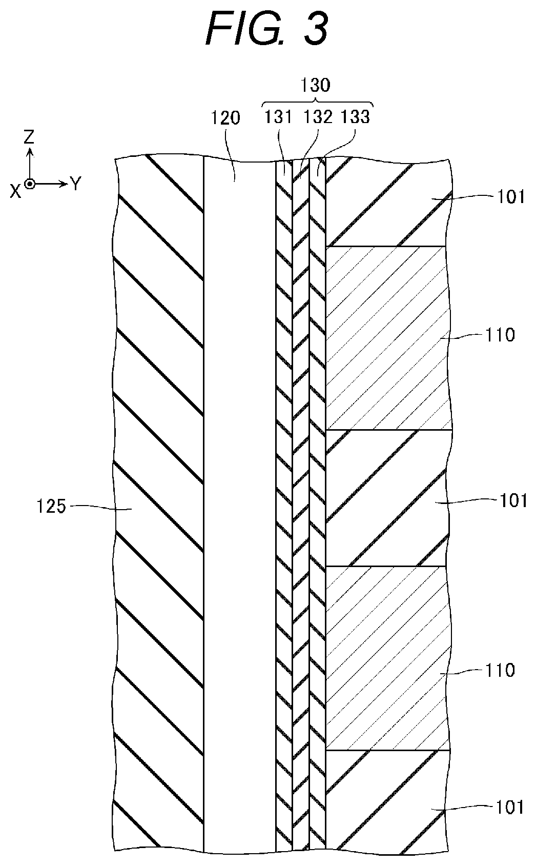 Patent US11854971 Figure 3 – Semiconductor storage device and manufacturing method thereof