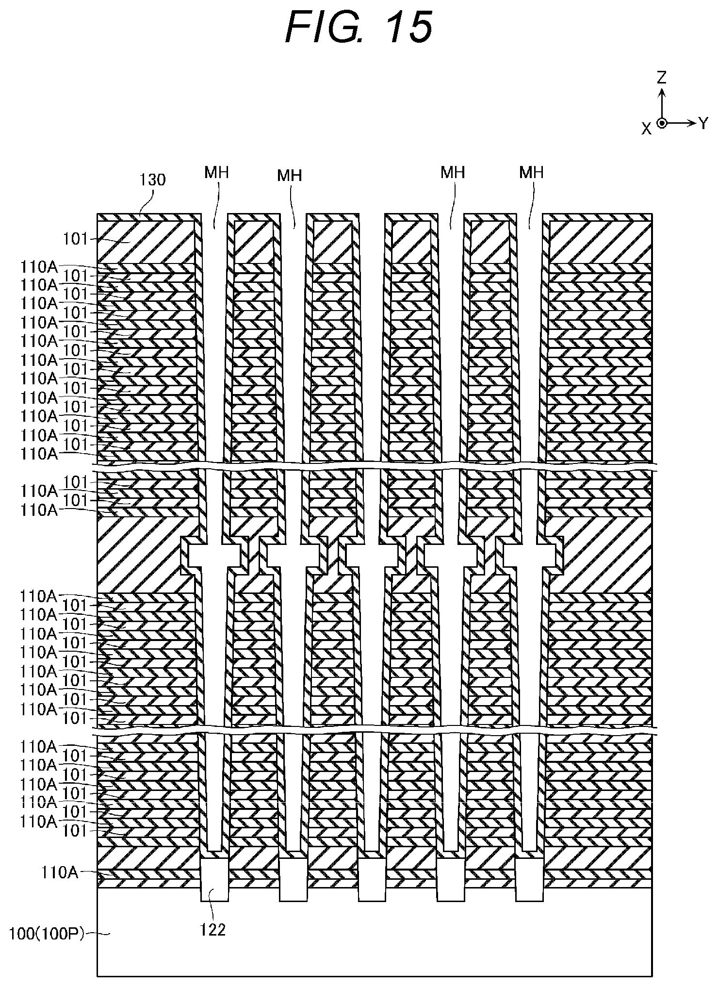 Patent US11854971 Figure 15 – Semiconductor storage device and manufacturing method thereof