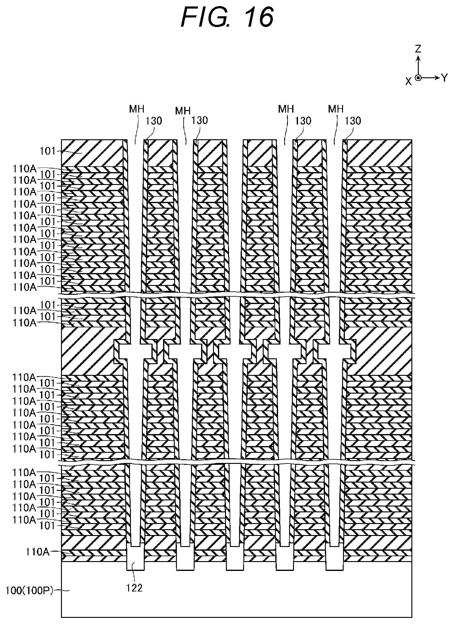 Patent US11854971 Figure 16 – Semiconductor storage device and manufacturing method thereof