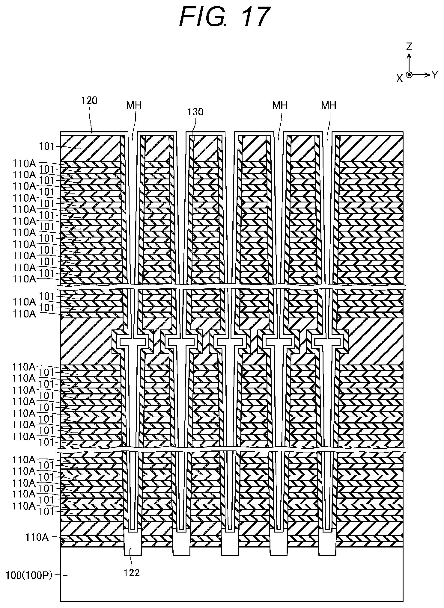 Patent US11854971 Figure 17 – Semiconductor storage device and manufacturing method thereof