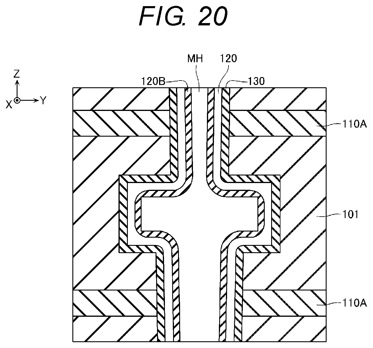 Patent US11854971 Figure 20 – Semiconductor storage device and manufacturing method thereof