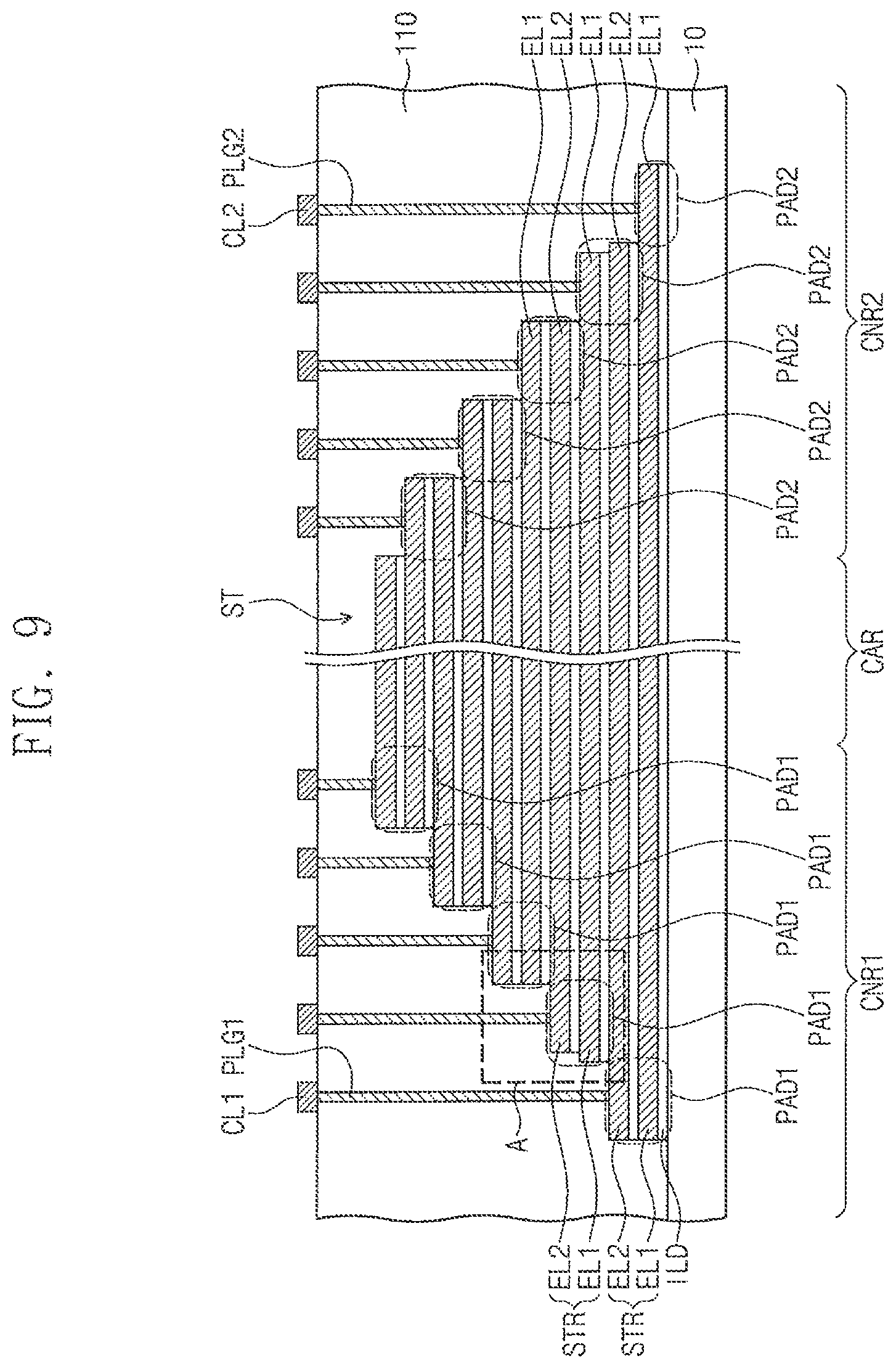 Patent US11854975 Figure 6 – Three-dimensional semiconductor device
