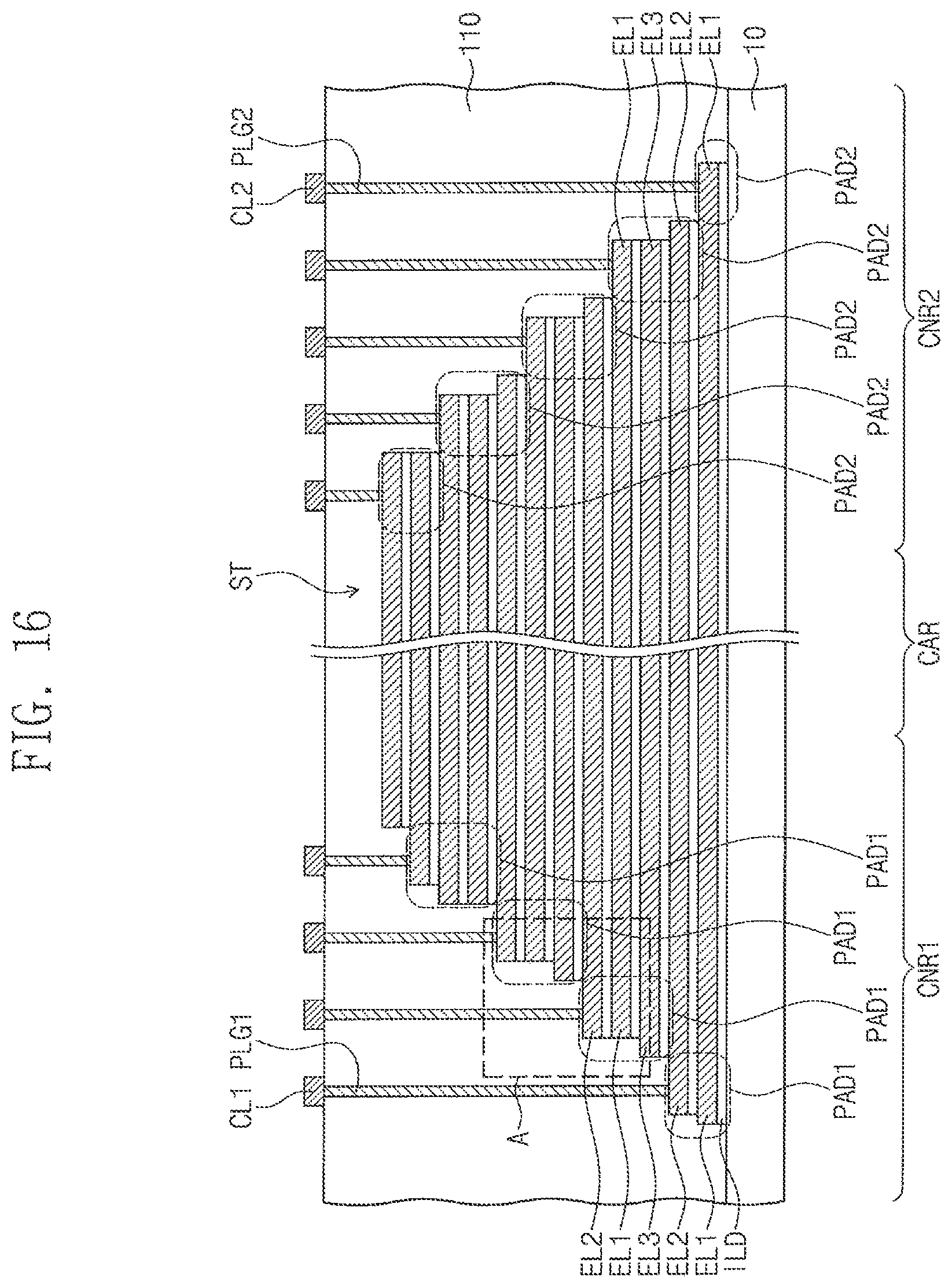 Patent US11854975 Figure 13 – Three-dimensional semiconductor device