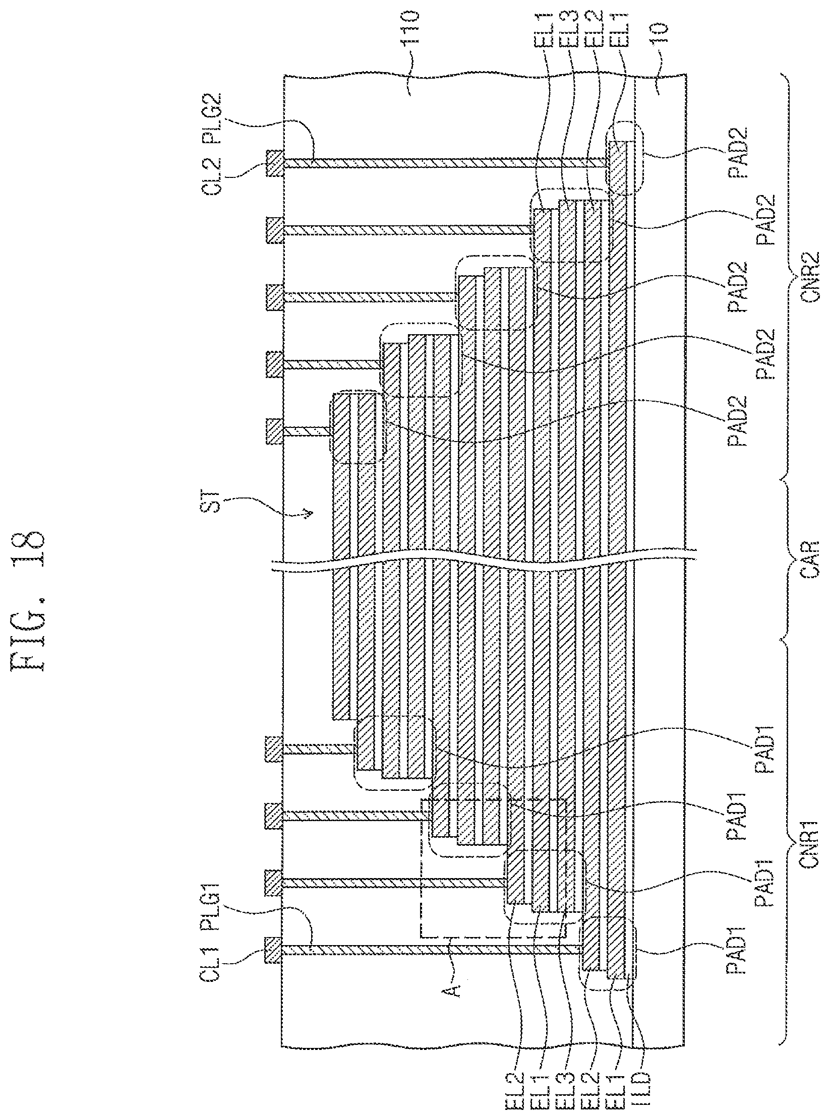 Patent US11854975 Figure 15 – Three-dimensional semiconductor device