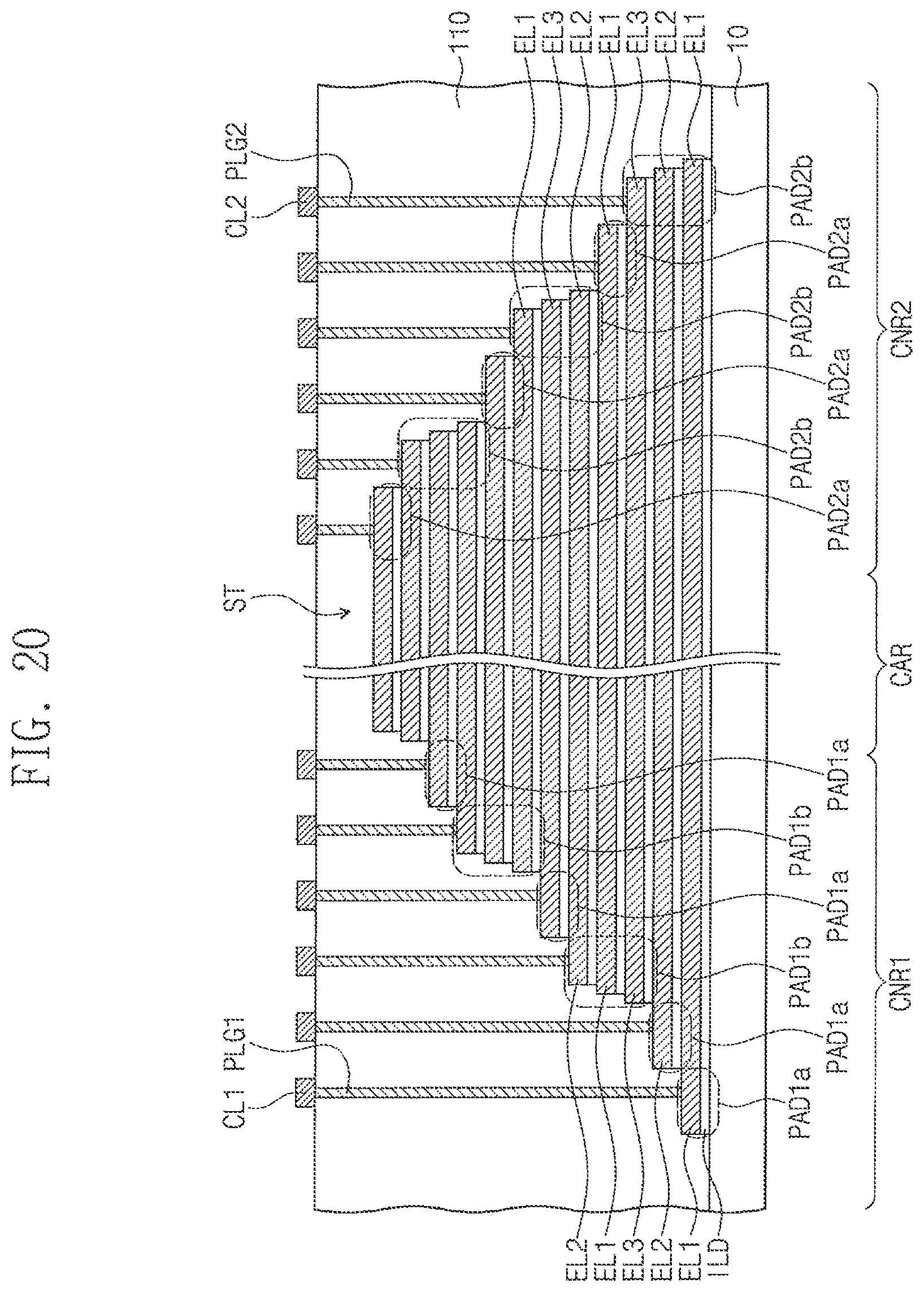 Patent US11854975 Figure 17 – Three-dimensional semiconductor device