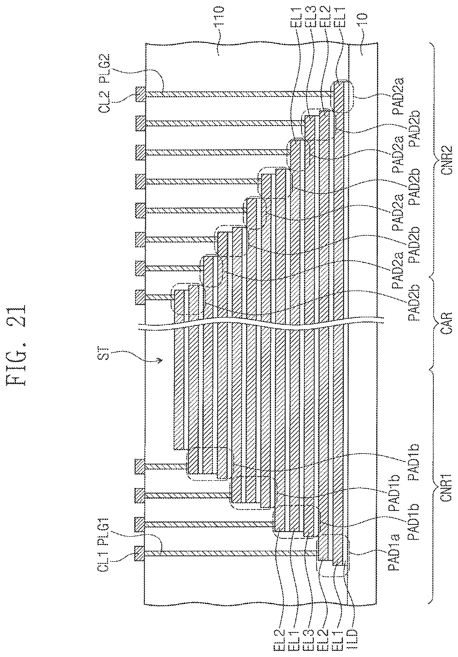 Patent US11854975 Figure 18 – Three-dimensional semiconductor device