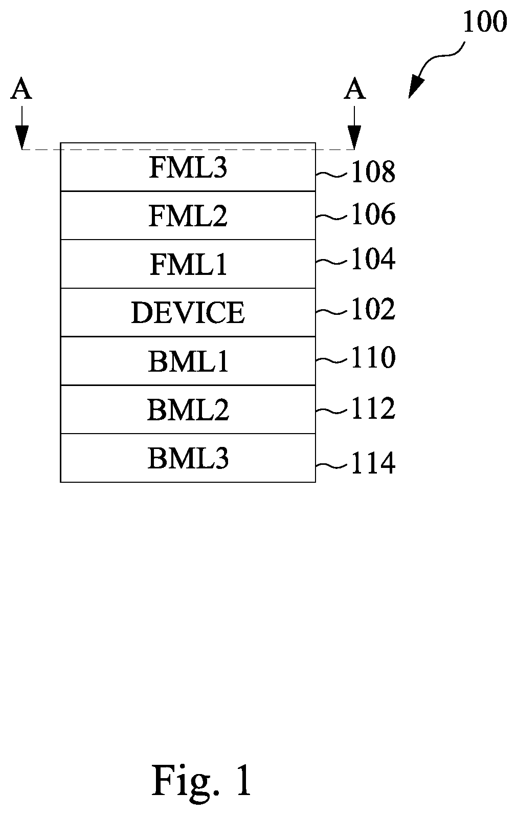 Patent US11854978 Figure 1 – Diagonal backside power and signal routing for an integrated circuit