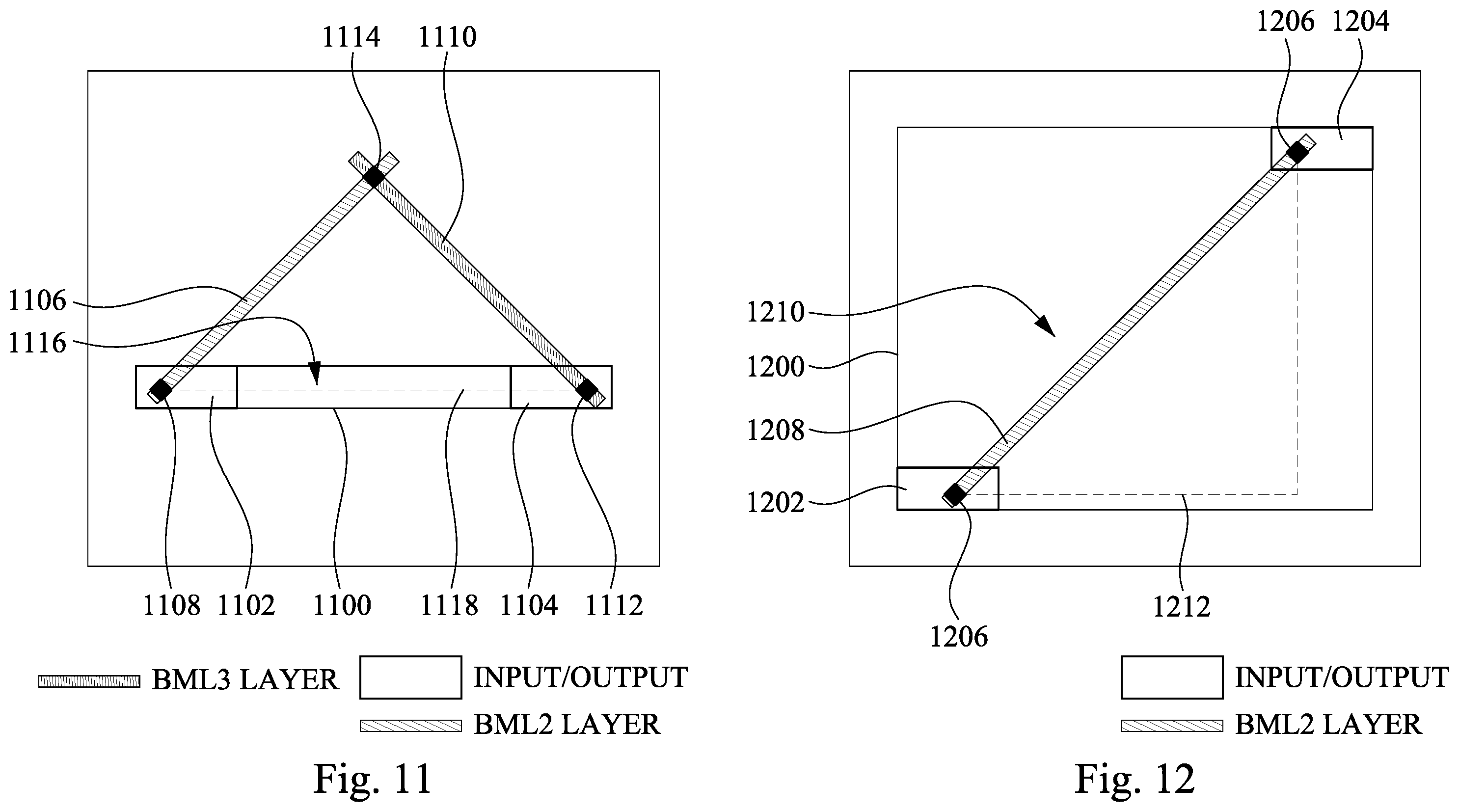 Patent US11854978 Figure 11 – Diagonal backside power and signal routing for an integrated circuit