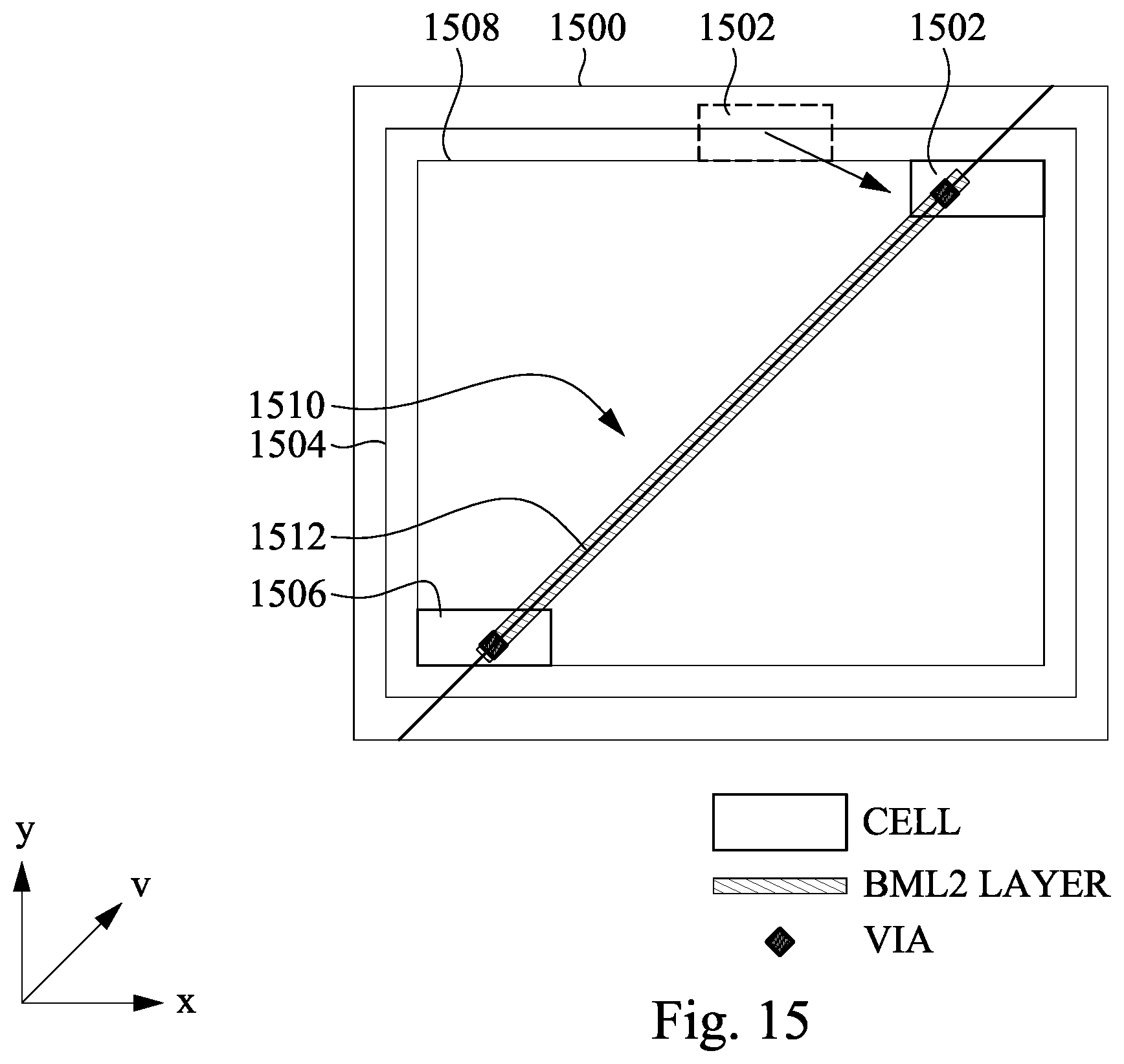Patent US11854978 Figure 13 – Diagonal backside power and signal routing for an integrated circuit