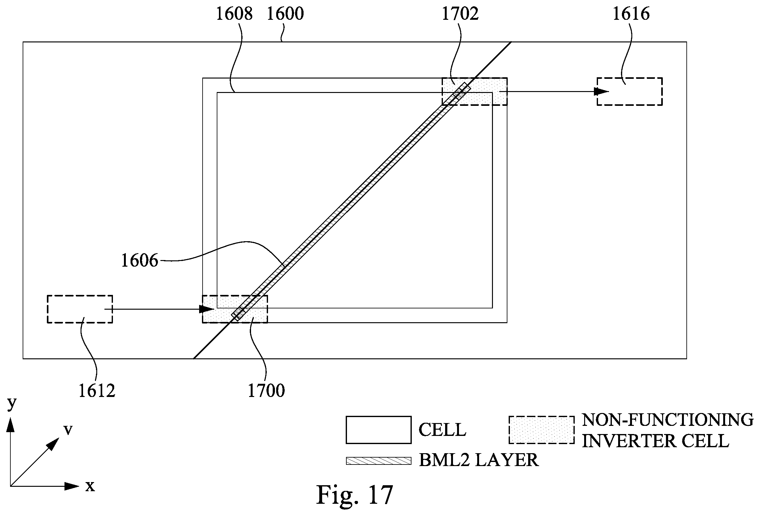 Patent US11854978 Figure 15 – Diagonal backside power and signal routing for an integrated circuit