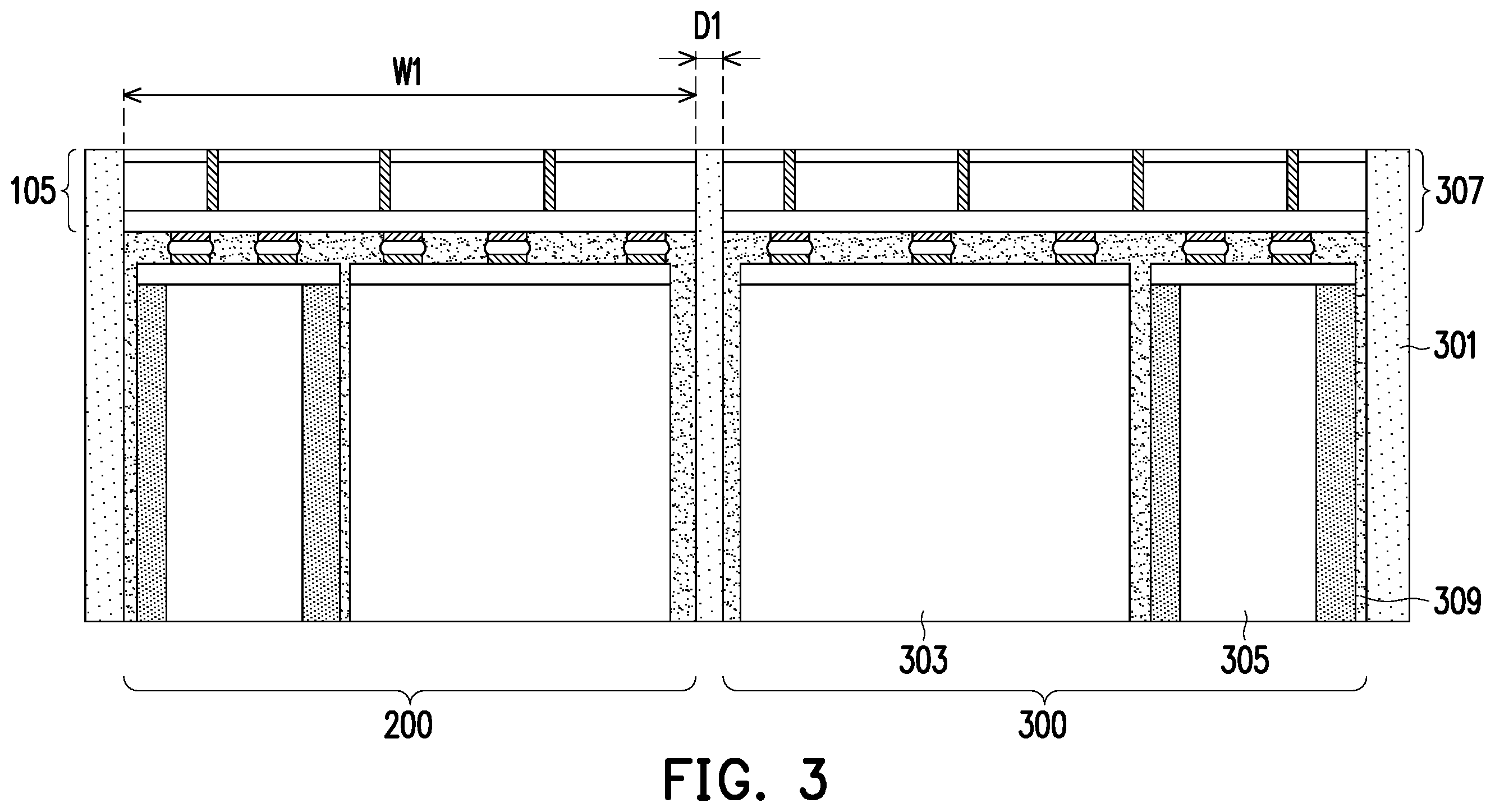 Patent US11854983 Figure 3 – Semiconductor devices and methods of manufacture