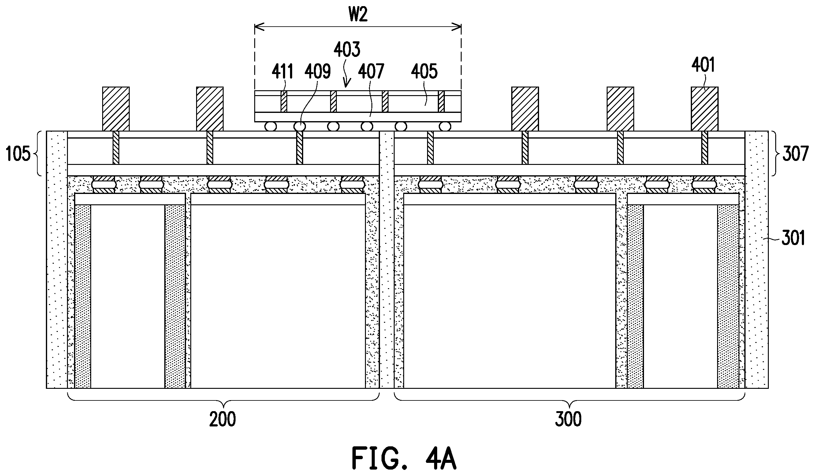 Patent US11854983 Figure 4 – Semiconductor devices and methods of manufacture