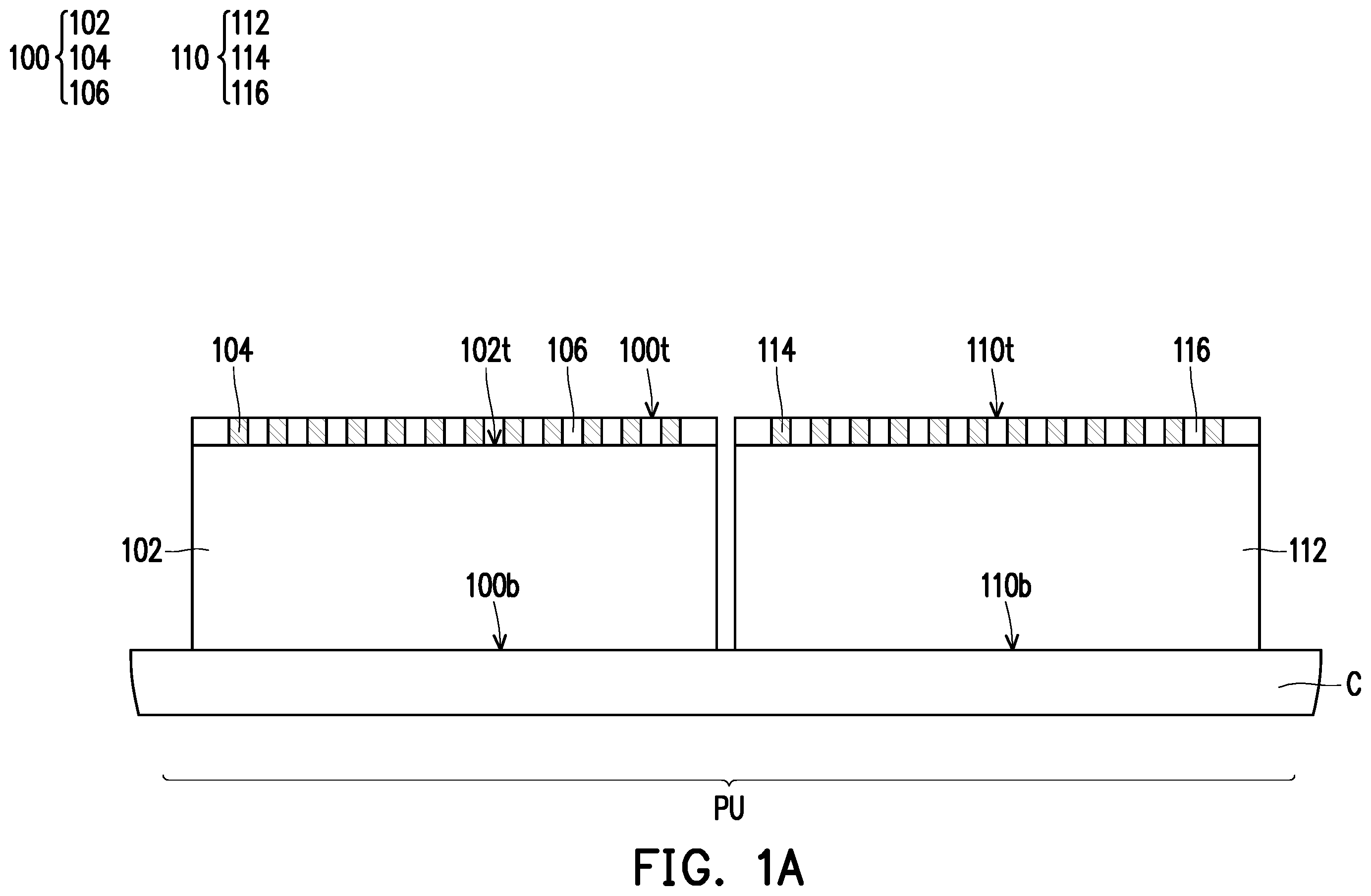 Patent US11854984 Figure 1 – Semiconductor package and manufacturing method thereof