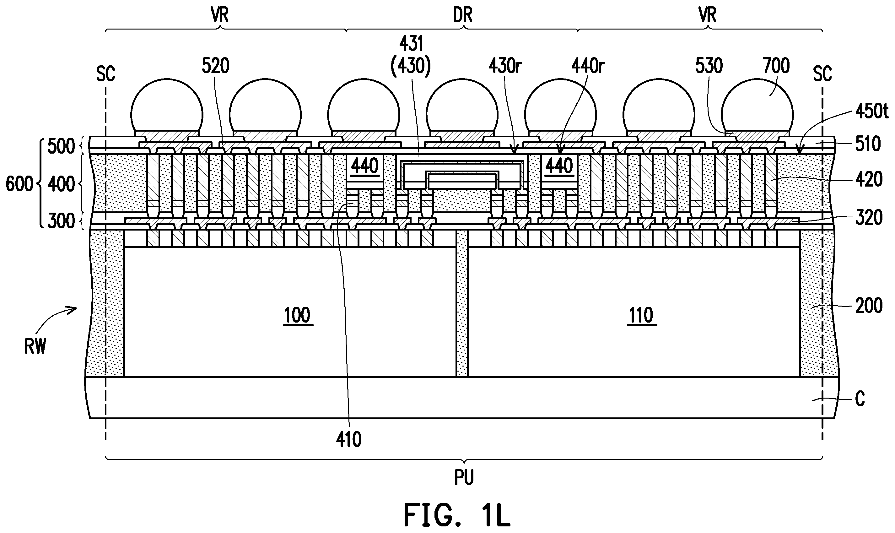 Patent US11854984 Figure 12 – Semiconductor package and manufacturing method thereof
