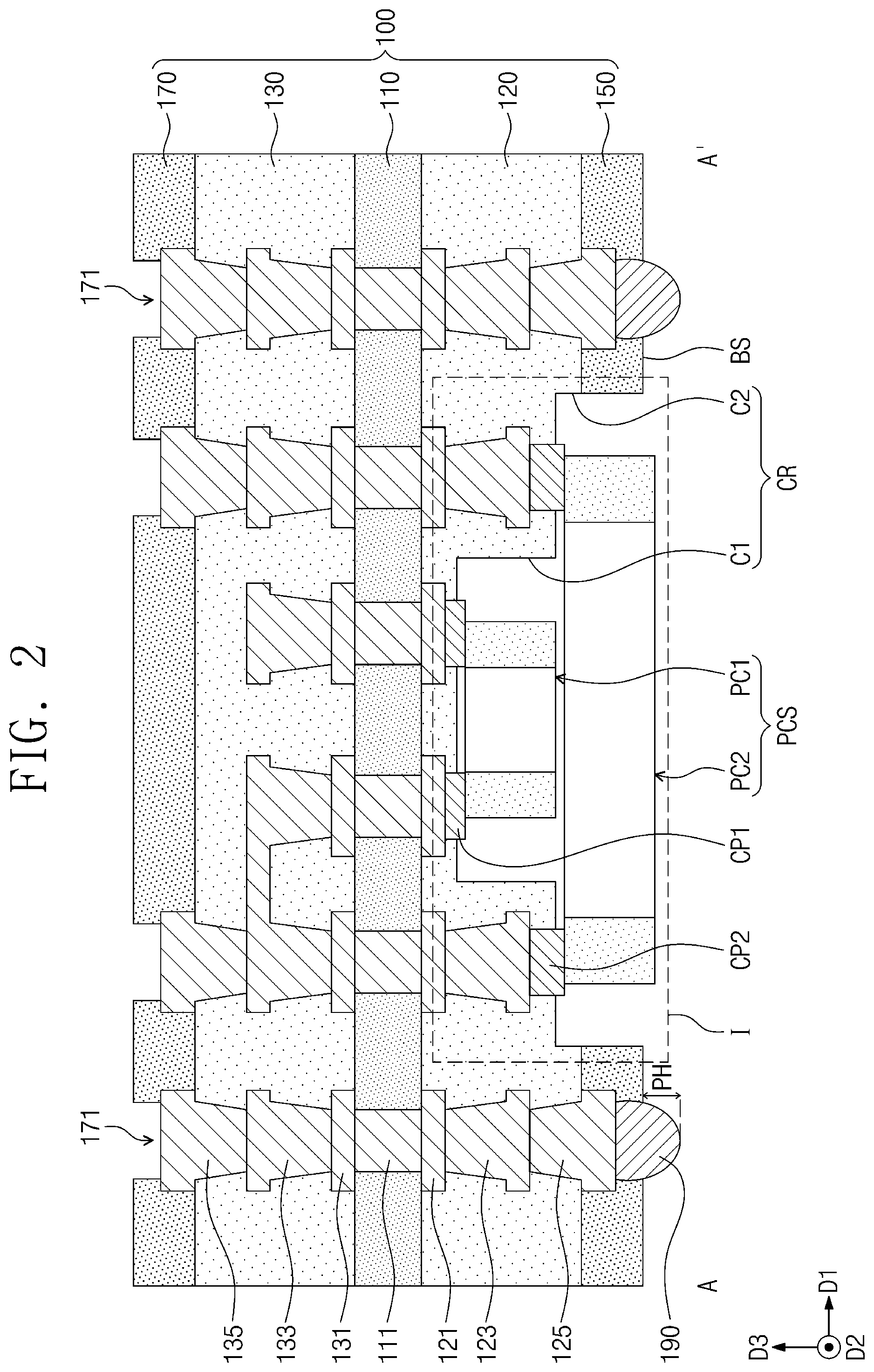 Patent US11854989 Figure 2 – Semiconductor package substrate and semiconductor package including the same