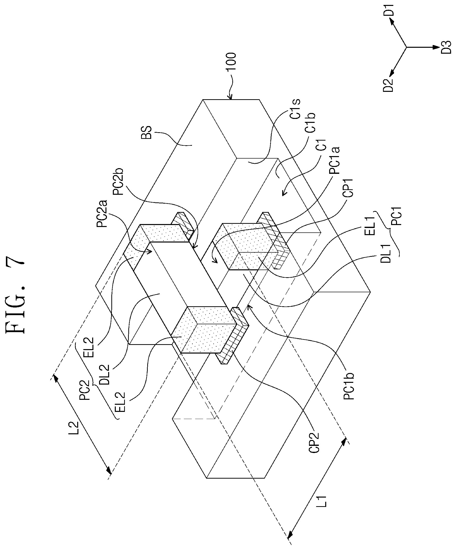 Patent US11854989 Figure 7 – Semiconductor package substrate and semiconductor package including the same