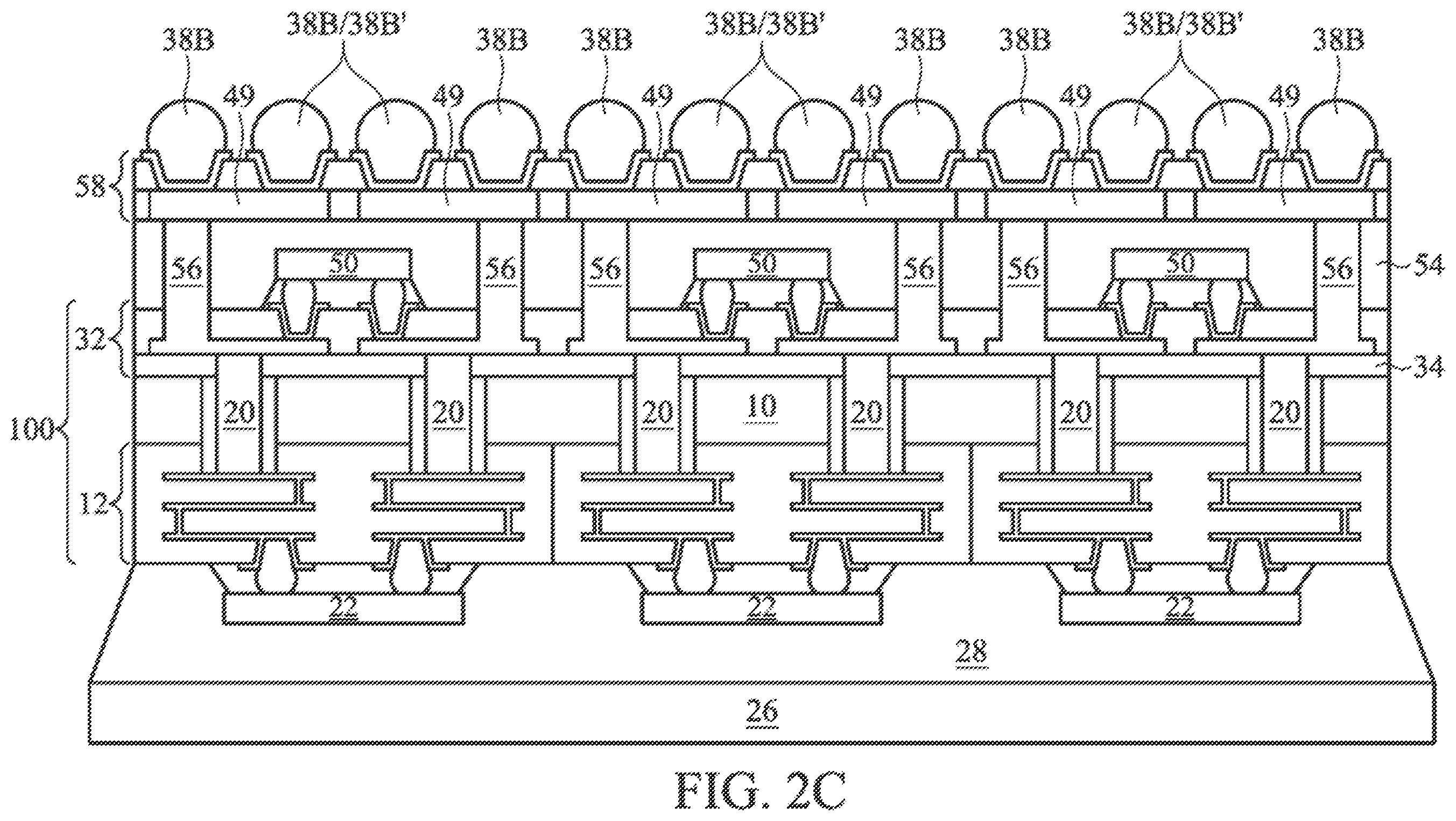 Patent US11854990 Figure 12 – Method for forming a semiconductor device having TSV formed through a silicon interposer and a second silicon substrate with cavity covering a second die