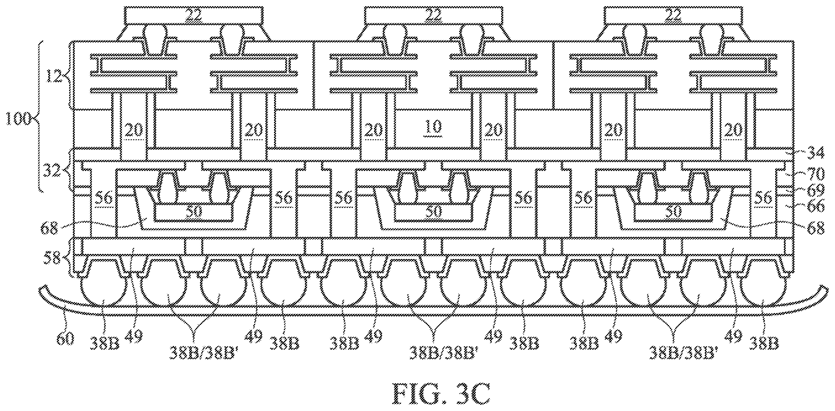 Patent US11854990 Figure 16 – Method for forming a semiconductor device having TSV formed through a silicon interposer and a second silicon substrate with cavity covering a second die