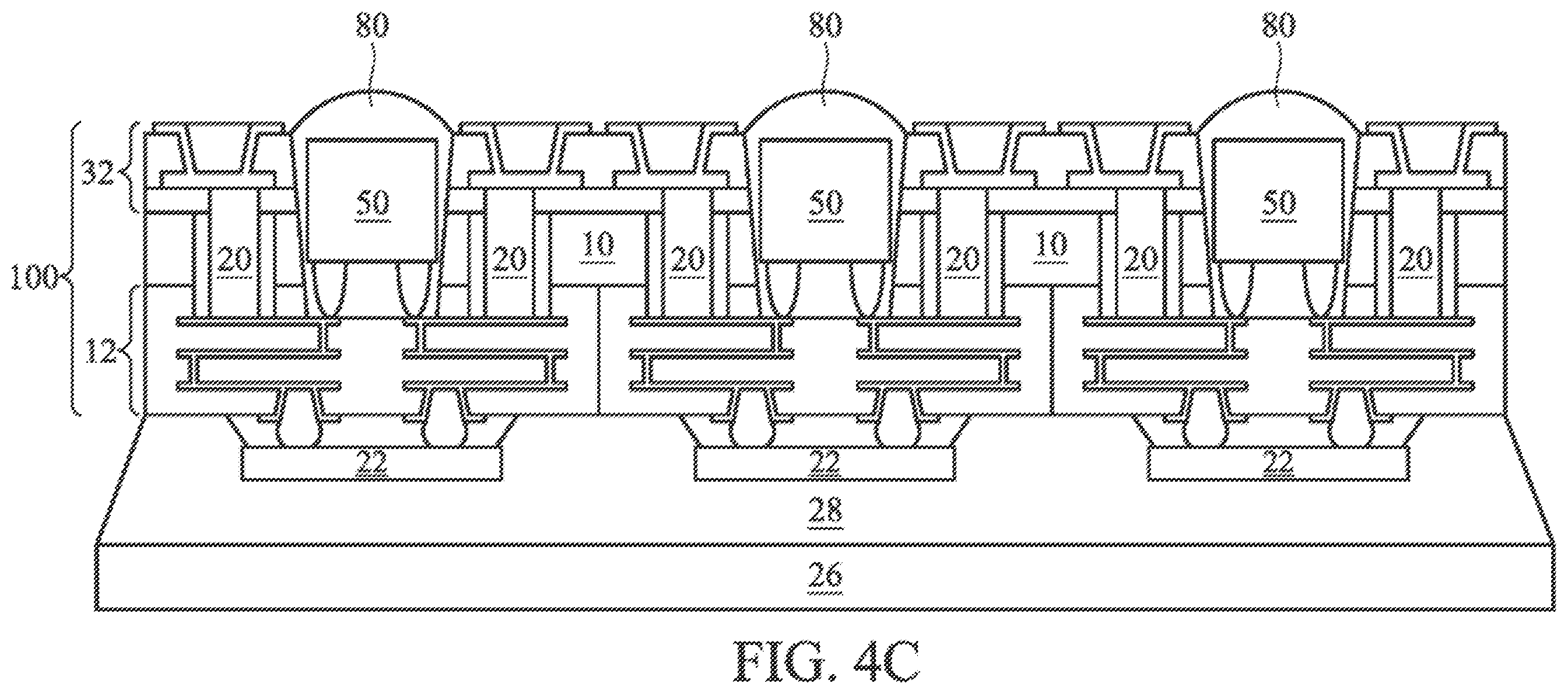 Patent US11854990 Figure 19 – Method for forming a semiconductor device having TSV formed through a silicon interposer and a second silicon substrate with cavity covering a second die
