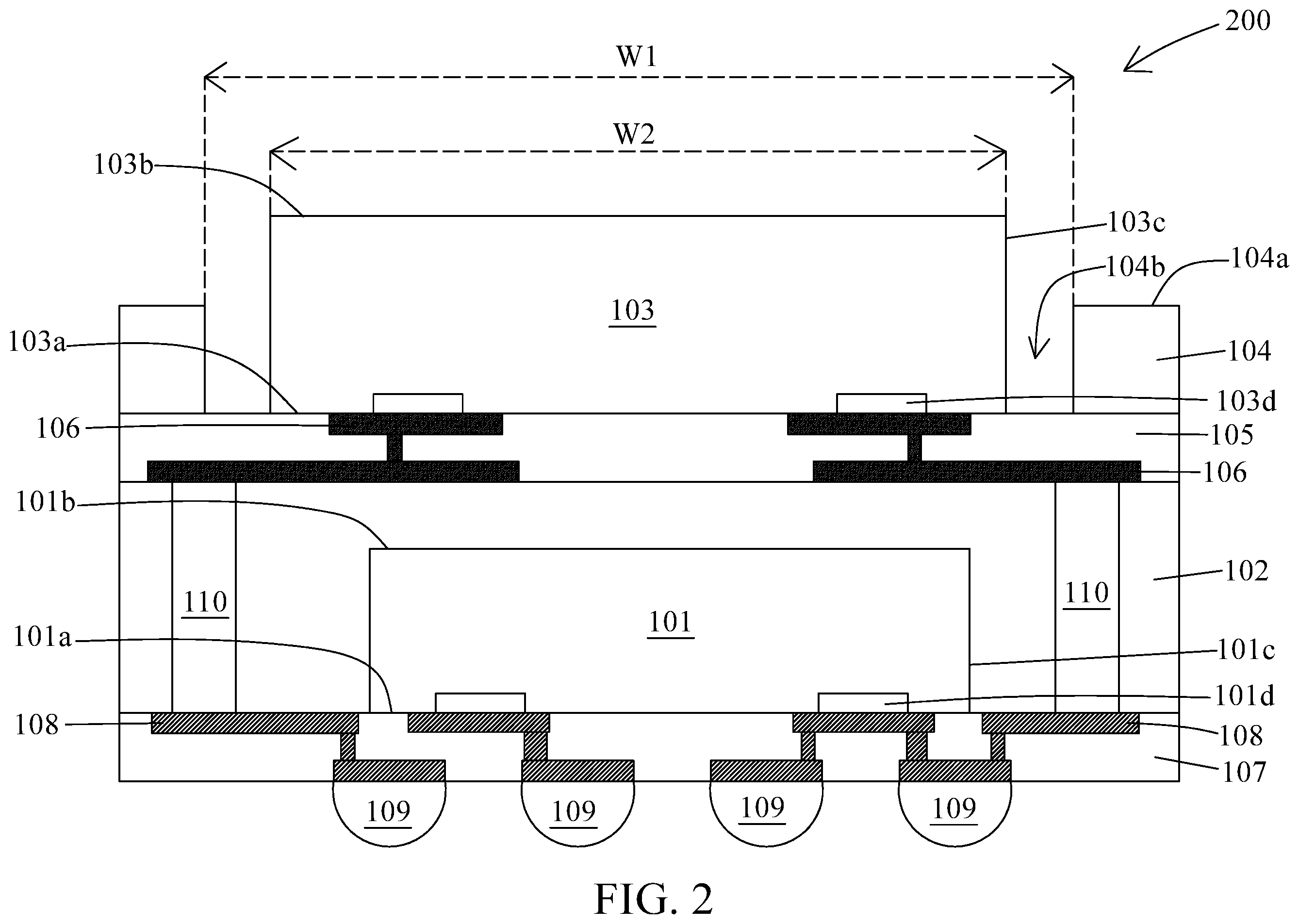 Patent US11854992 Figure 2 – Semiconductor structure and manufacturing method thereof