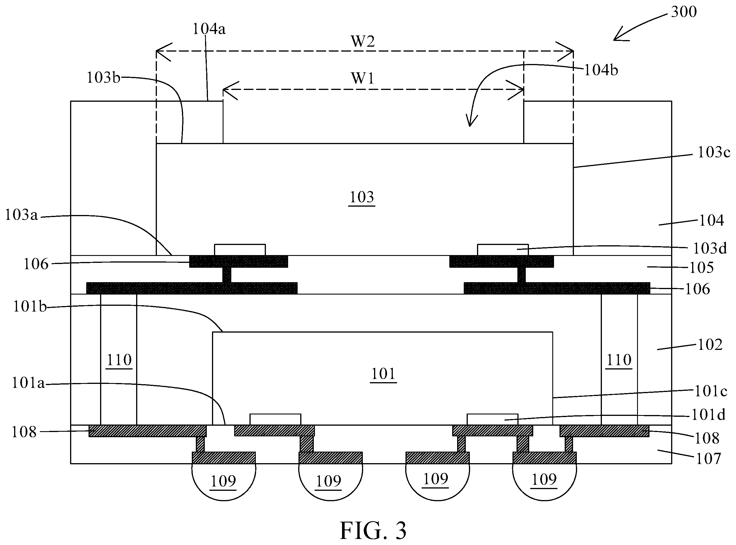 Patent US11854992 Figure 3 – Semiconductor structure and manufacturing method thereof