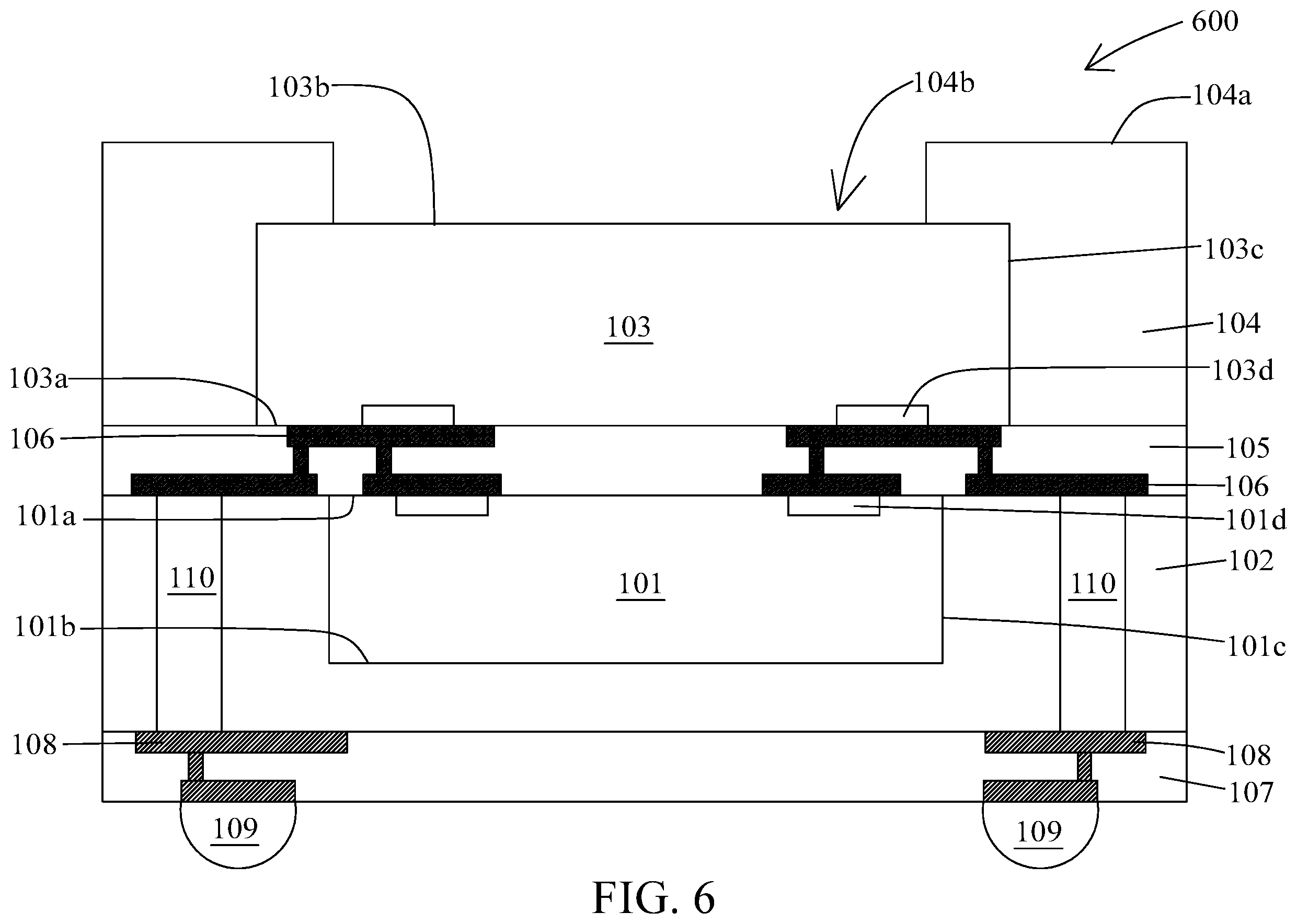 Patent US11854992 Figure 6 – Semiconductor structure and manufacturing method thereof