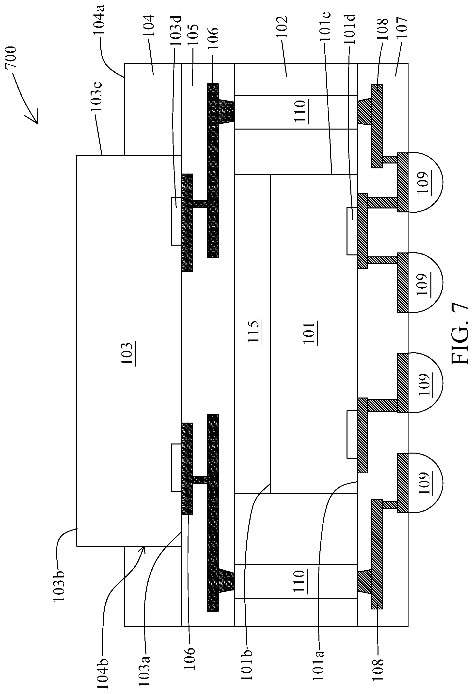 Patent US11854992 Figure 7 – Semiconductor structure and manufacturing method thereof