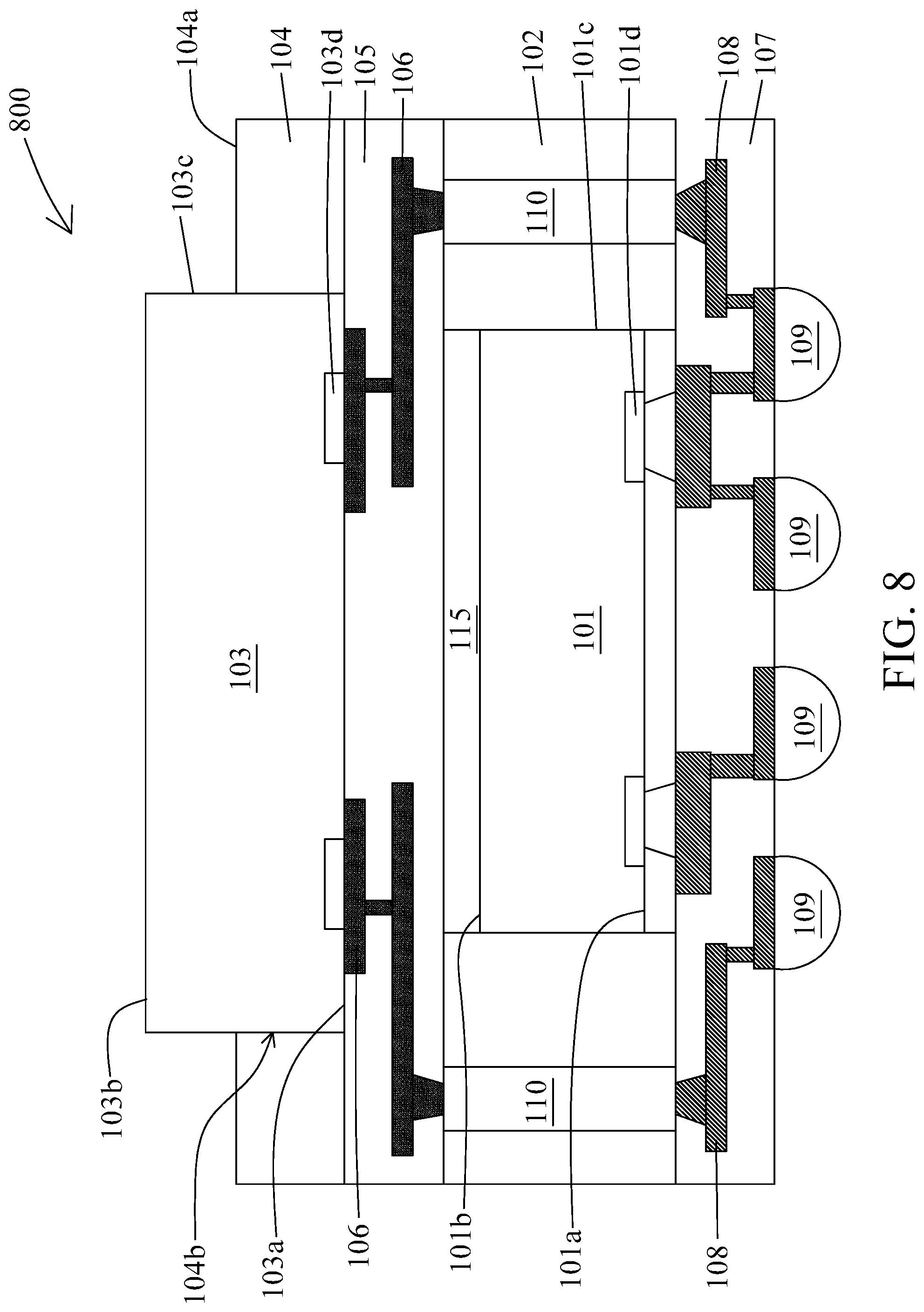 Patent US11854992 Figure 8 – Semiconductor structure and manufacturing method thereof