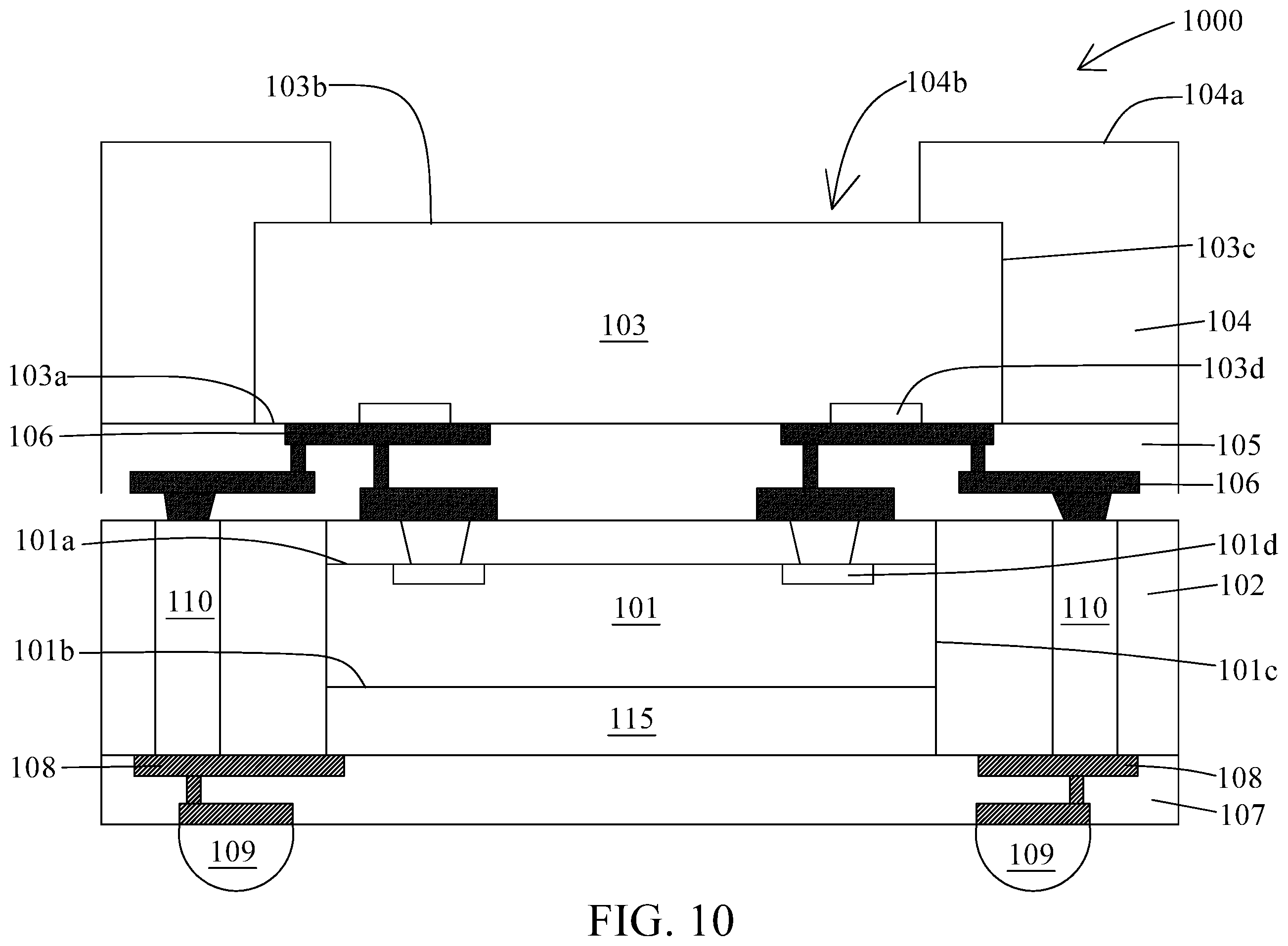 Patent US11854992 Figure 10 – Semiconductor structure and manufacturing method thereof